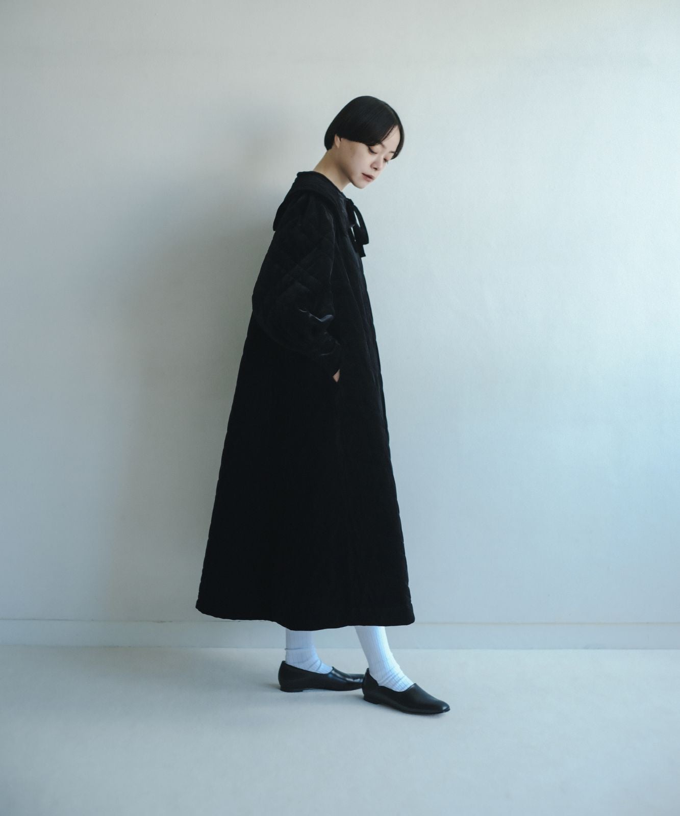 ≪通常販売≫【THE DRESS #53】velour quilting one piece(ベロアキルティングワンピース)