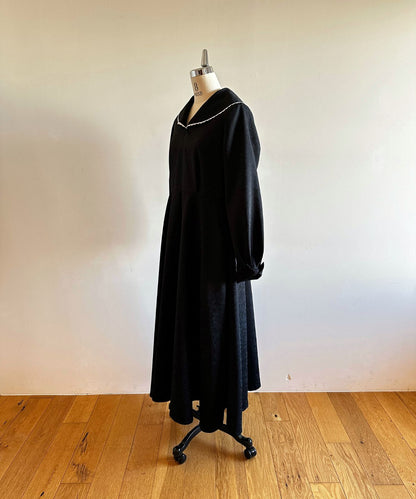 ≪在庫販売≫【THE DRESS ＃52】big lace collar jacquard dress（ビッグレースカラージャカードドレス）