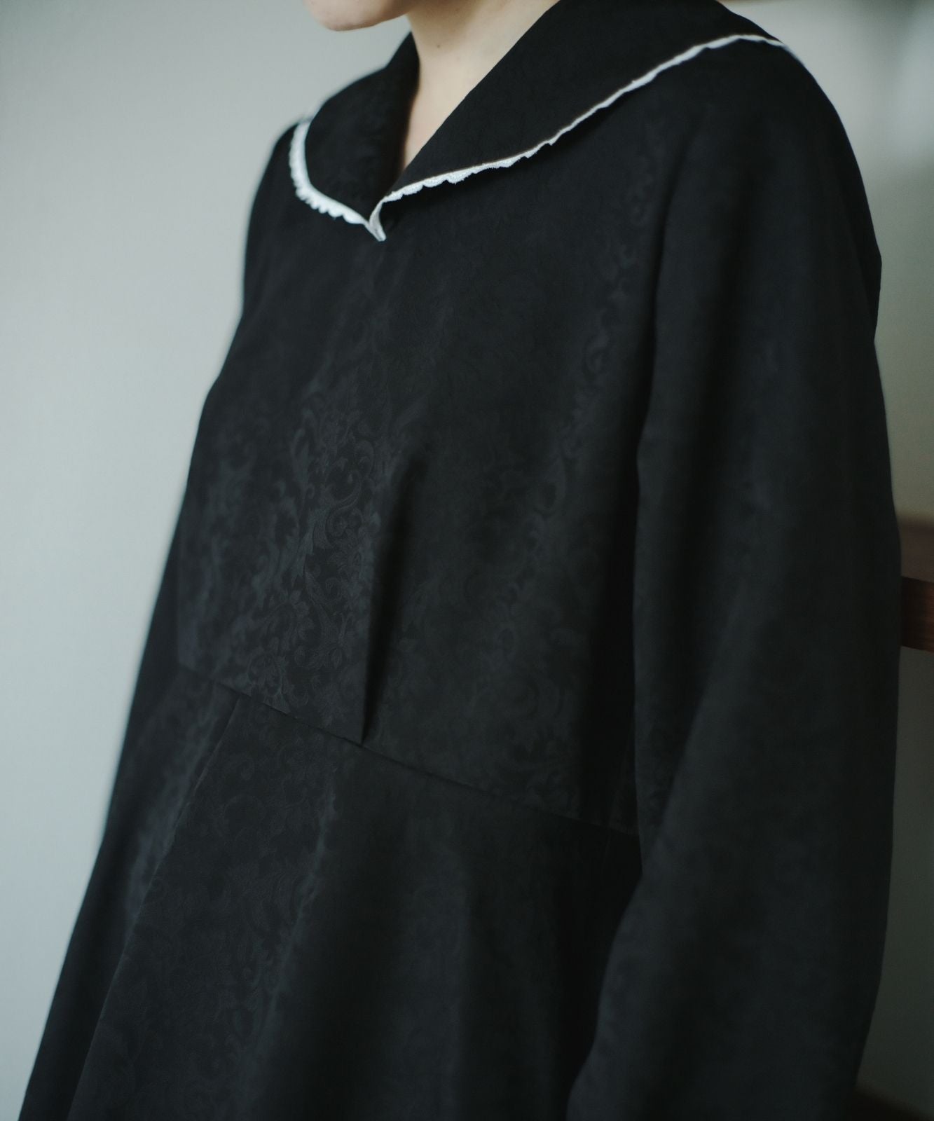 ≪予約販売≫【THE DRESS #52】big lace collar jacquard dress(ビッグレースカラージャカードドレス)≪2023年10月2日15:00販売開始≫≪2024年1月下旬以降発送予定≫