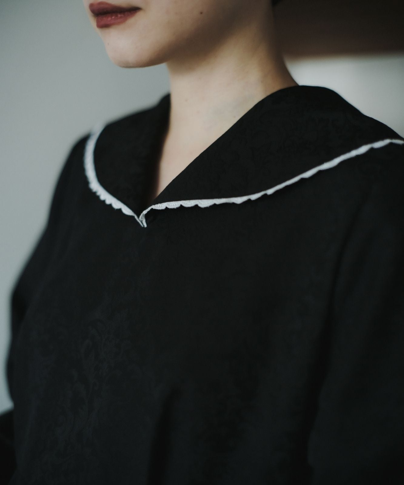 ≪予約販売≫【THE DRESS #52】big lace collar jacquard dress(ビッグレースカラージャカードドレス)≪2023年10月2日15:00販売開始≫≪2024年1月下旬以降発送予定≫
