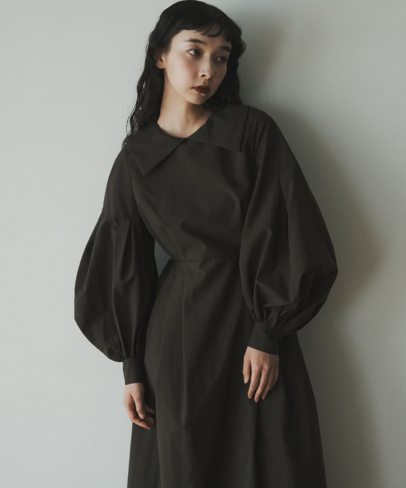 ≪予約販売≫nylon sode volume onepiece(ナイロン袖ボリュームワンピース)≪2023年10月2日15:00販売開始≫≪2023年12月下旬以降発送予定≫
