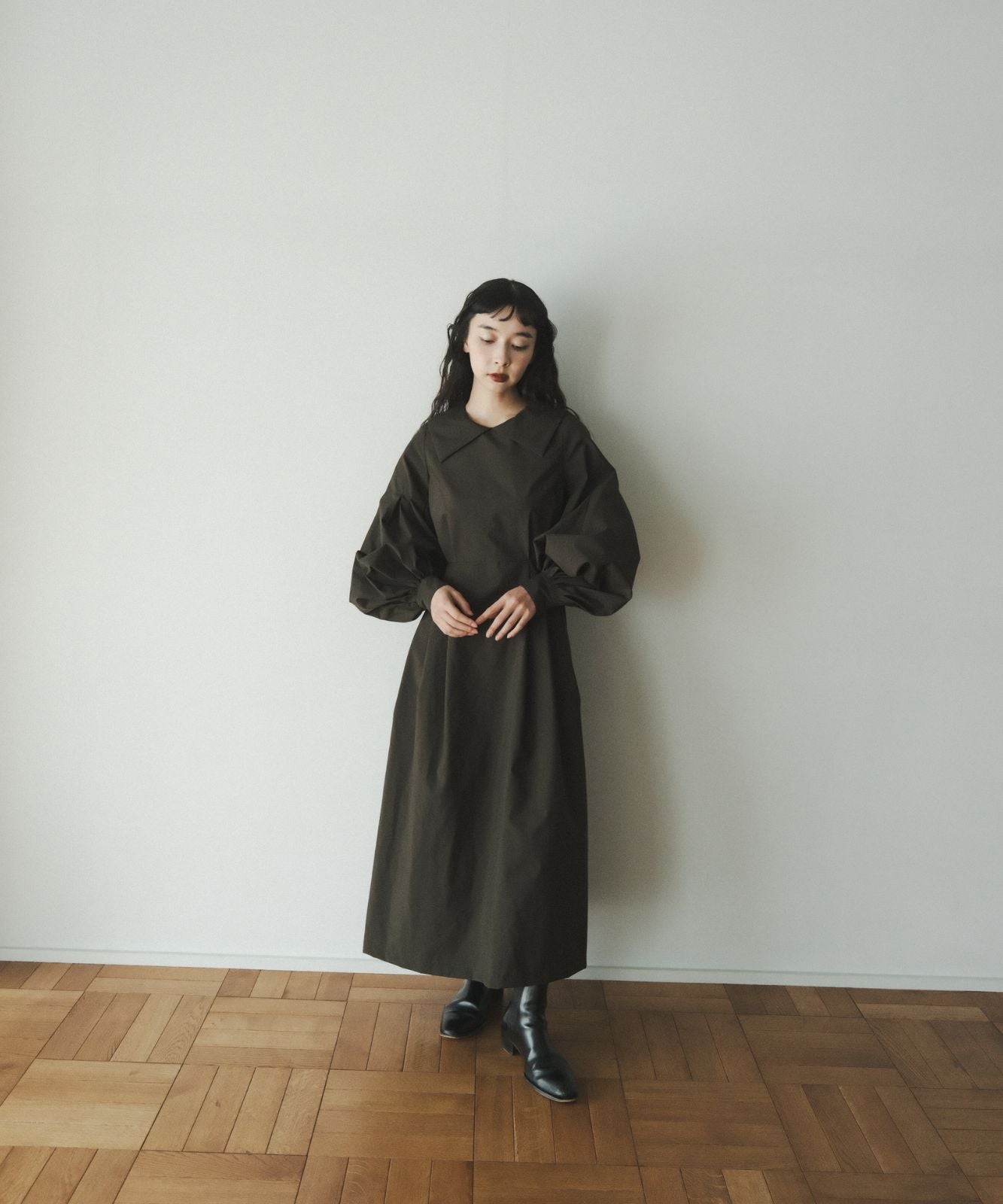 ≪予約販売≫nylon sode volume onepiece(ナイロン袖ボリュームワンピース)≪2023年10月2日15:00販売開始≫≪2023年12月下旬以降発送予定≫