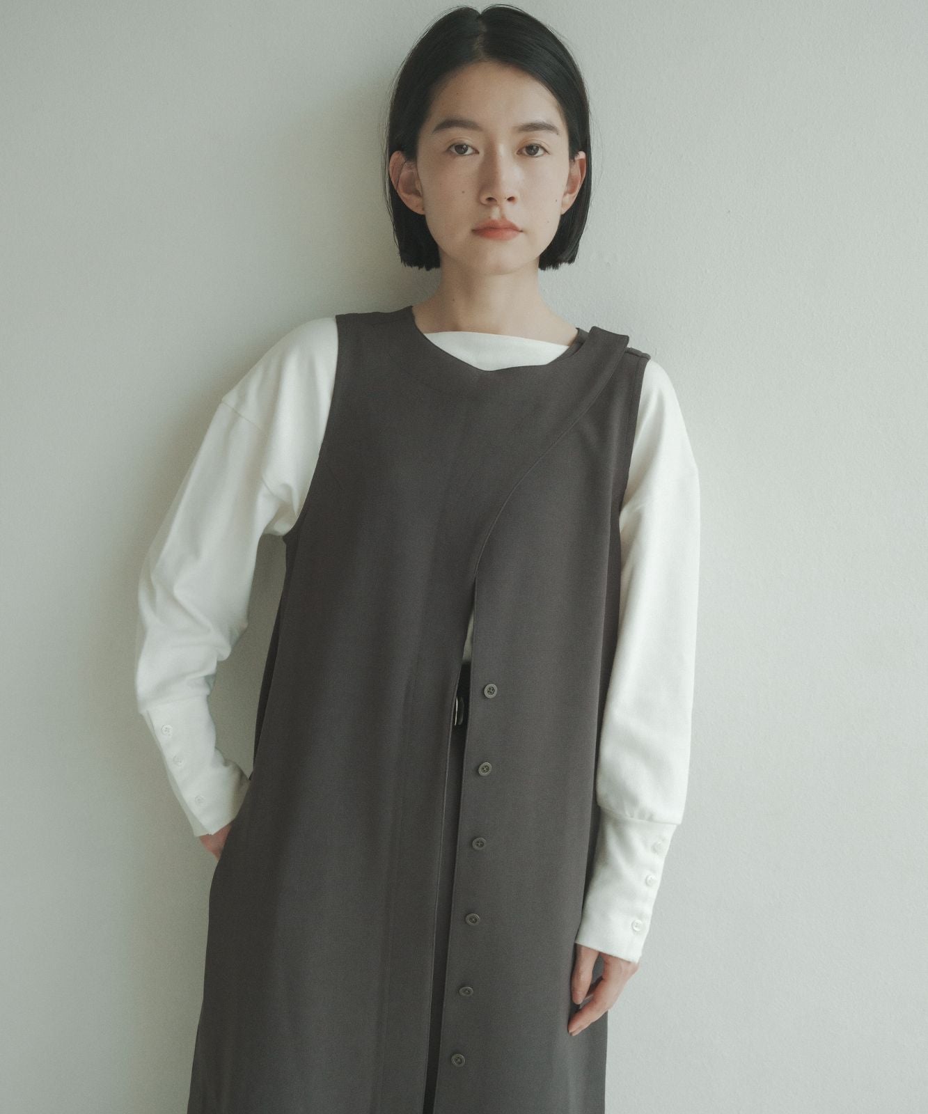 ≪予約販売≫melange long gilet(メランジロングジレ)≪2023年8月21日19:00販売開始≫≪2023年11月上旬発送予定≫