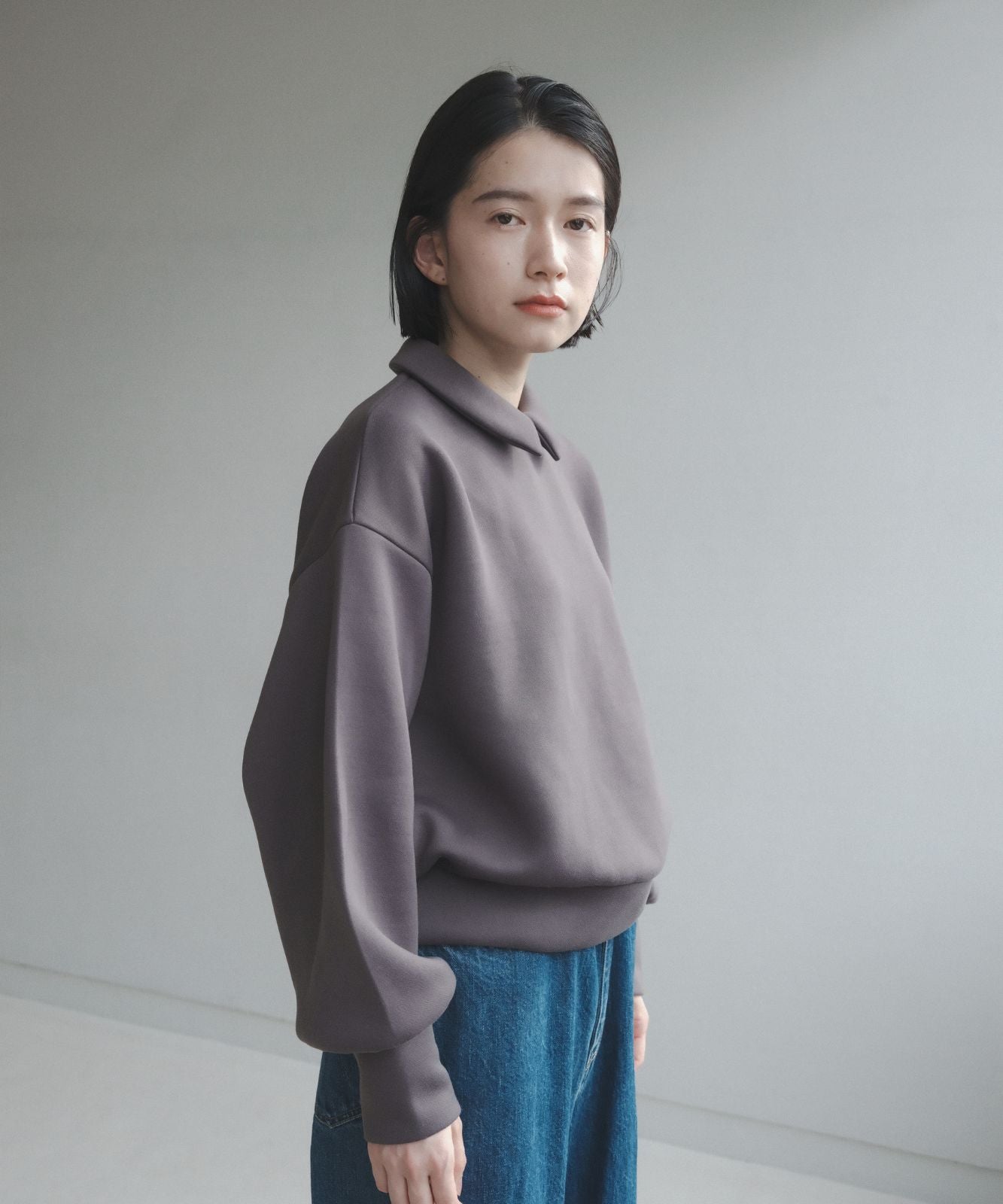≪在庫販売≫shirts collar sweat(シャツカラースウェット)≪2023年11月22日15:00販売開始≫