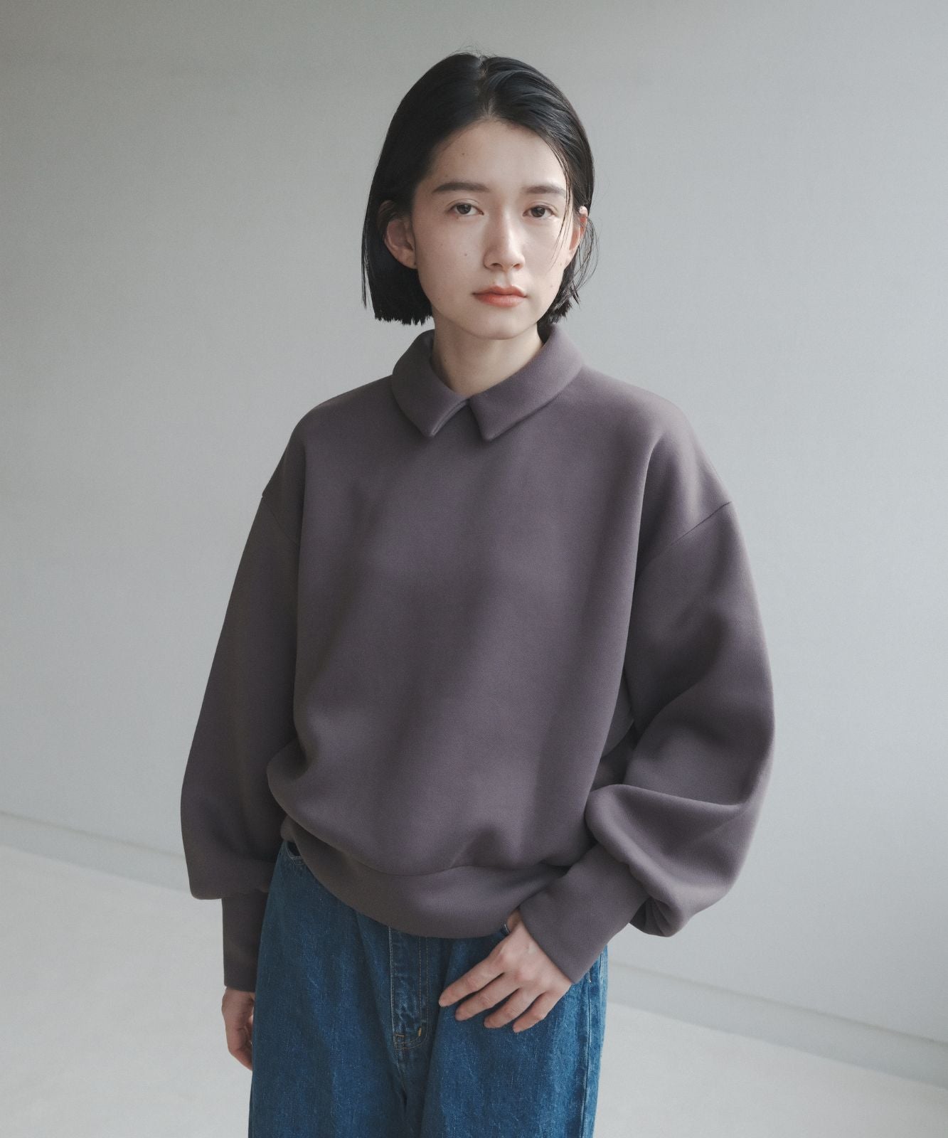 ≪在庫販売≫shirts collar sweat(シャツカラースウェット)≪2023年11月22日15:00販売開始≫