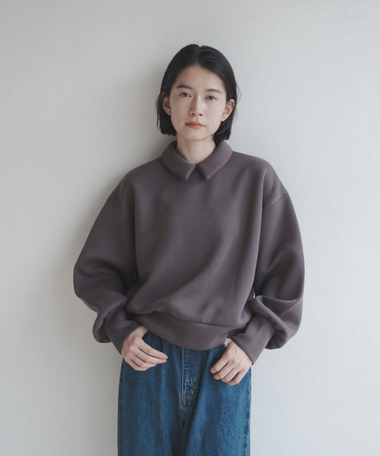 ≪在庫販売≫shirts collar sweat(シャツカラースウェット)≪2023年11月22日15:00販売開始≫