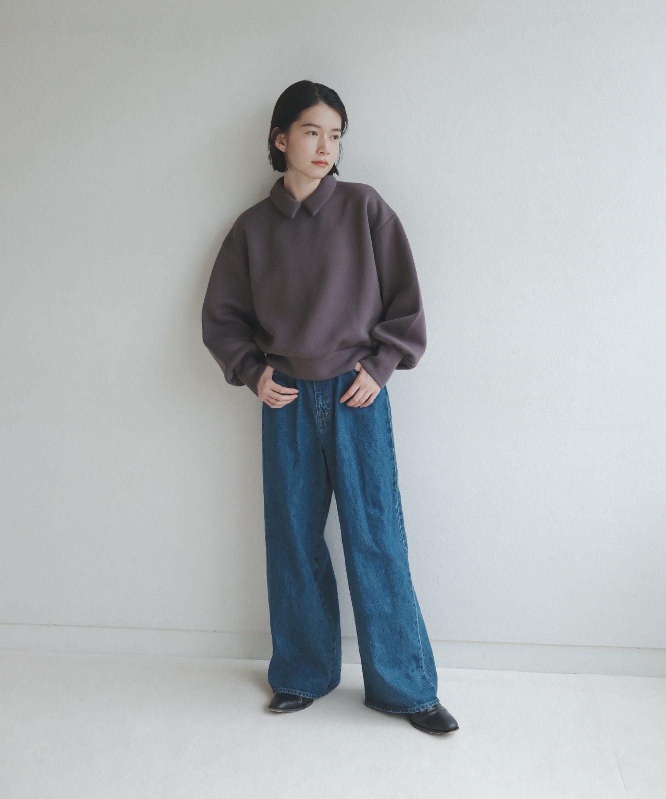 ≪在庫販売≫shirts collar sweat(シャツカラースウェット)≪2023年11月22日15:00販売開始≫