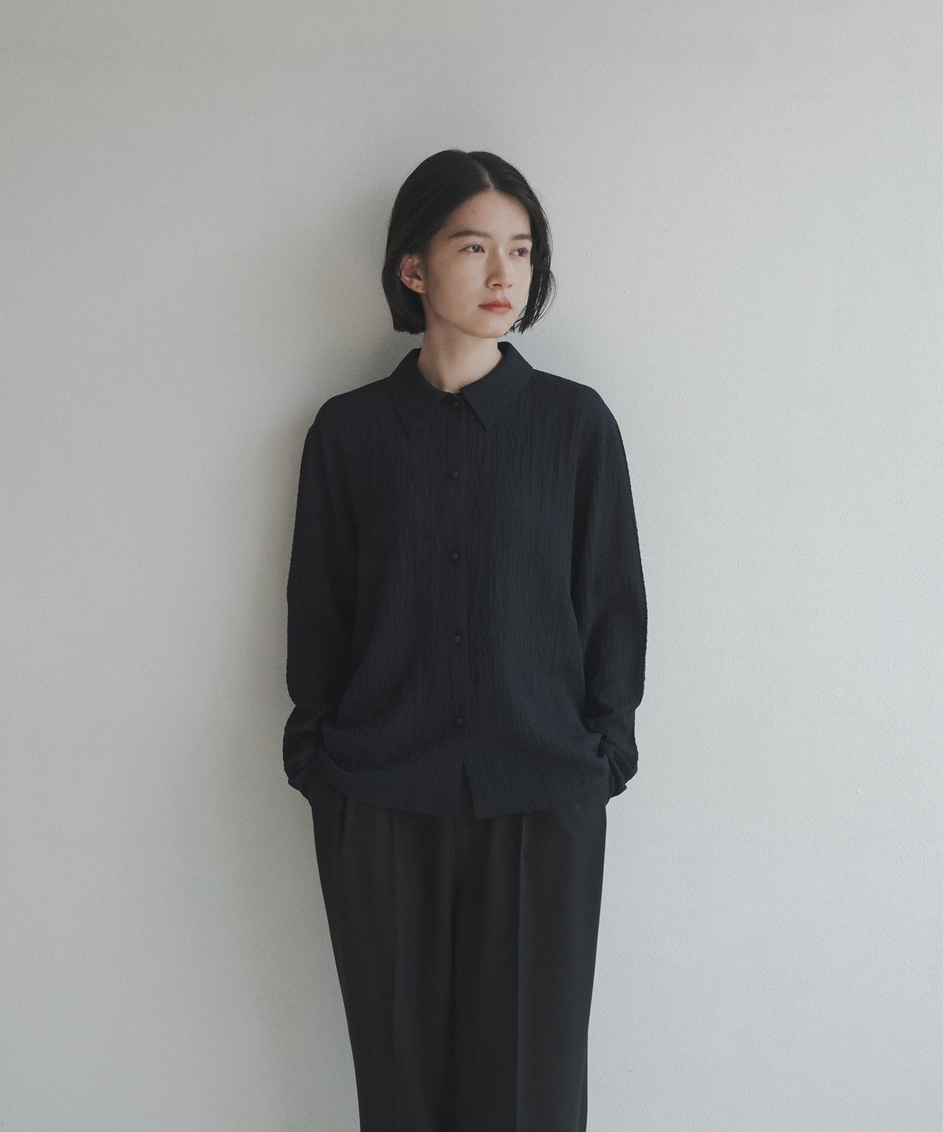 ≪在庫販売≫seersucker button blouse(シアサッカーボタンブラウス)≪2023年9月29日15:00販売開始≫