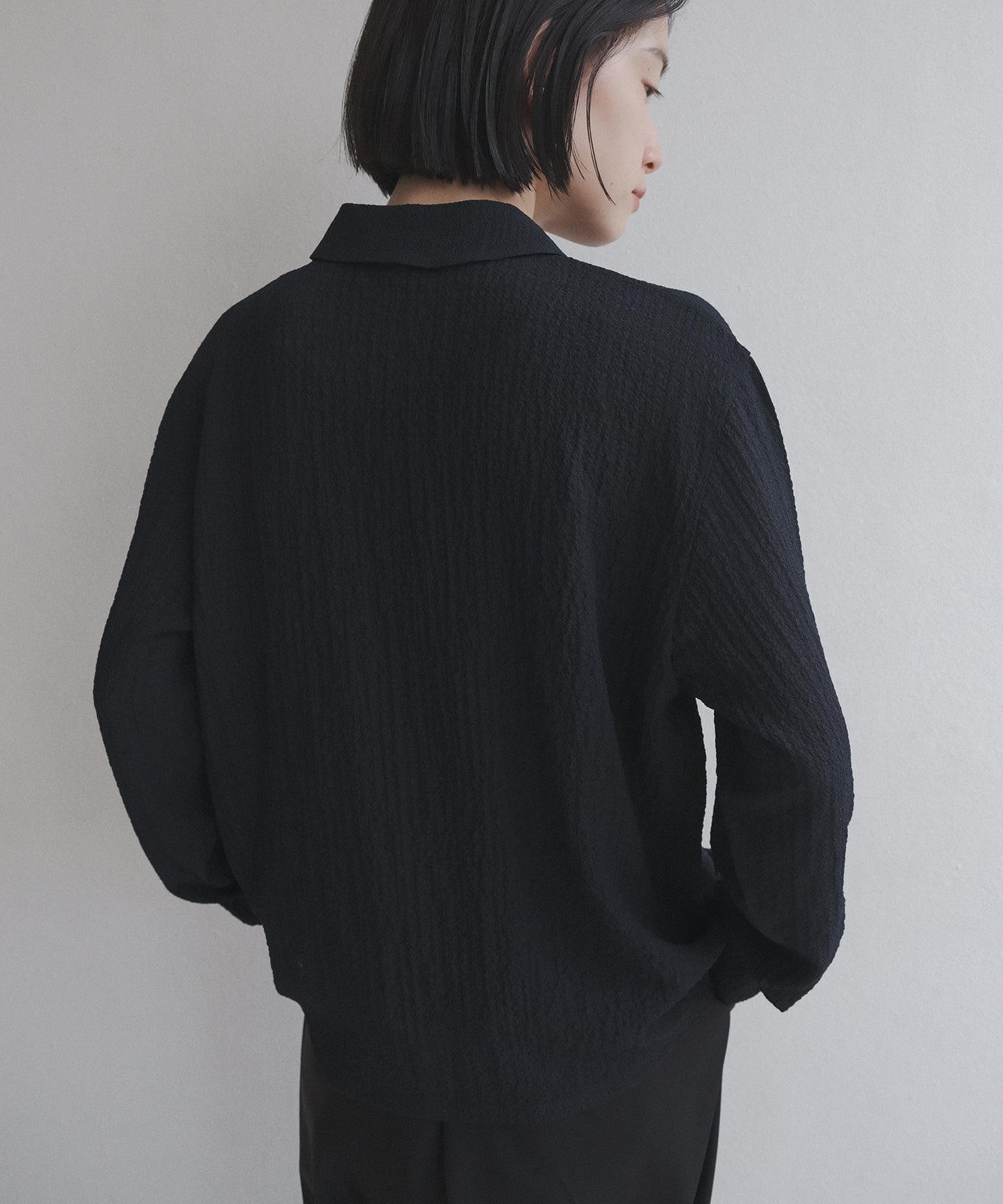 ≪在庫販売≫seersucker button blouse(シアサッカーボタンブラウス)≪2023年9月29日15:00販売開始≫