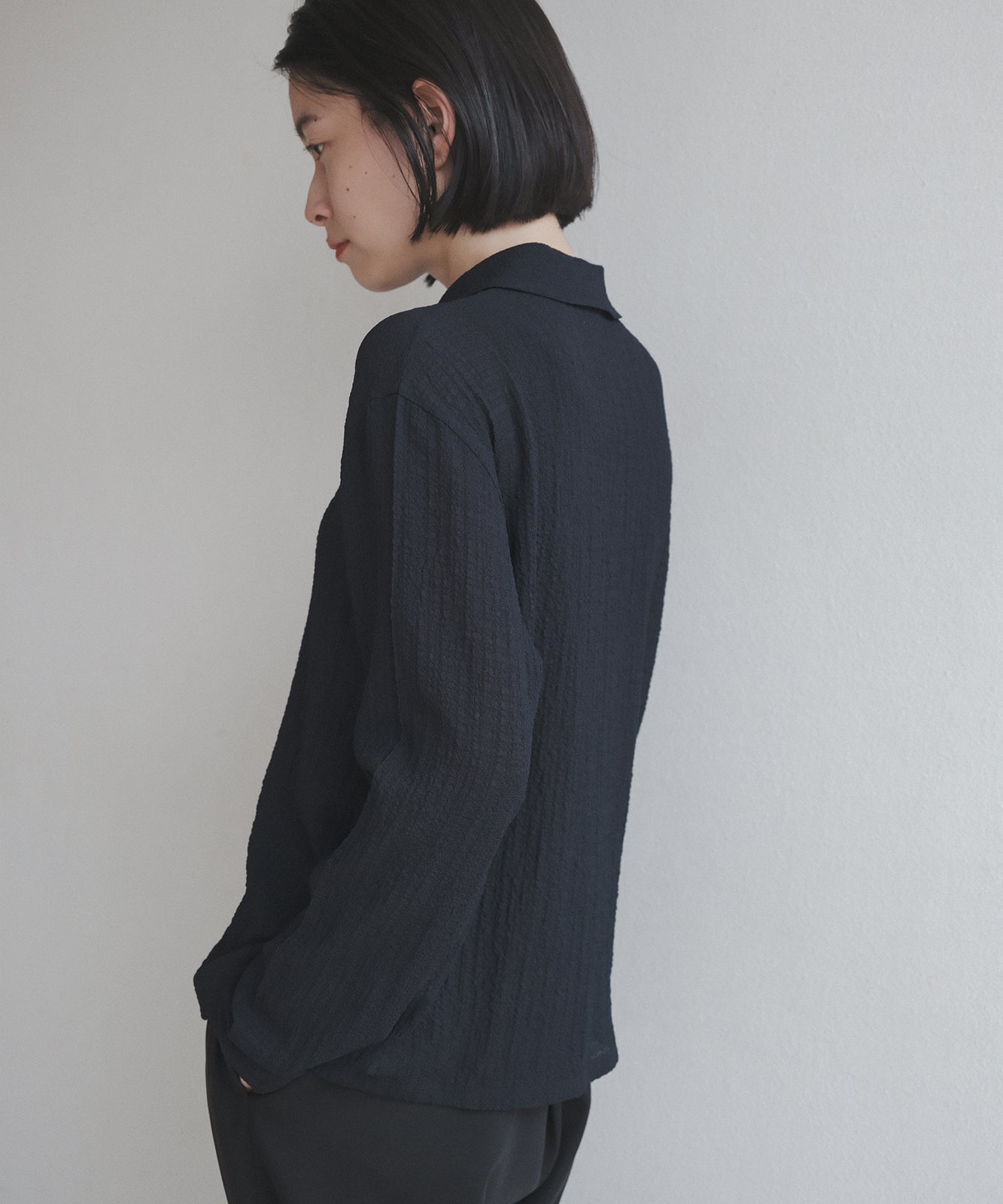 ≪在庫販売≫seersucker button blouse(シアサッカーボタンブラウス)≪2023年9月29日15:00販売開始≫