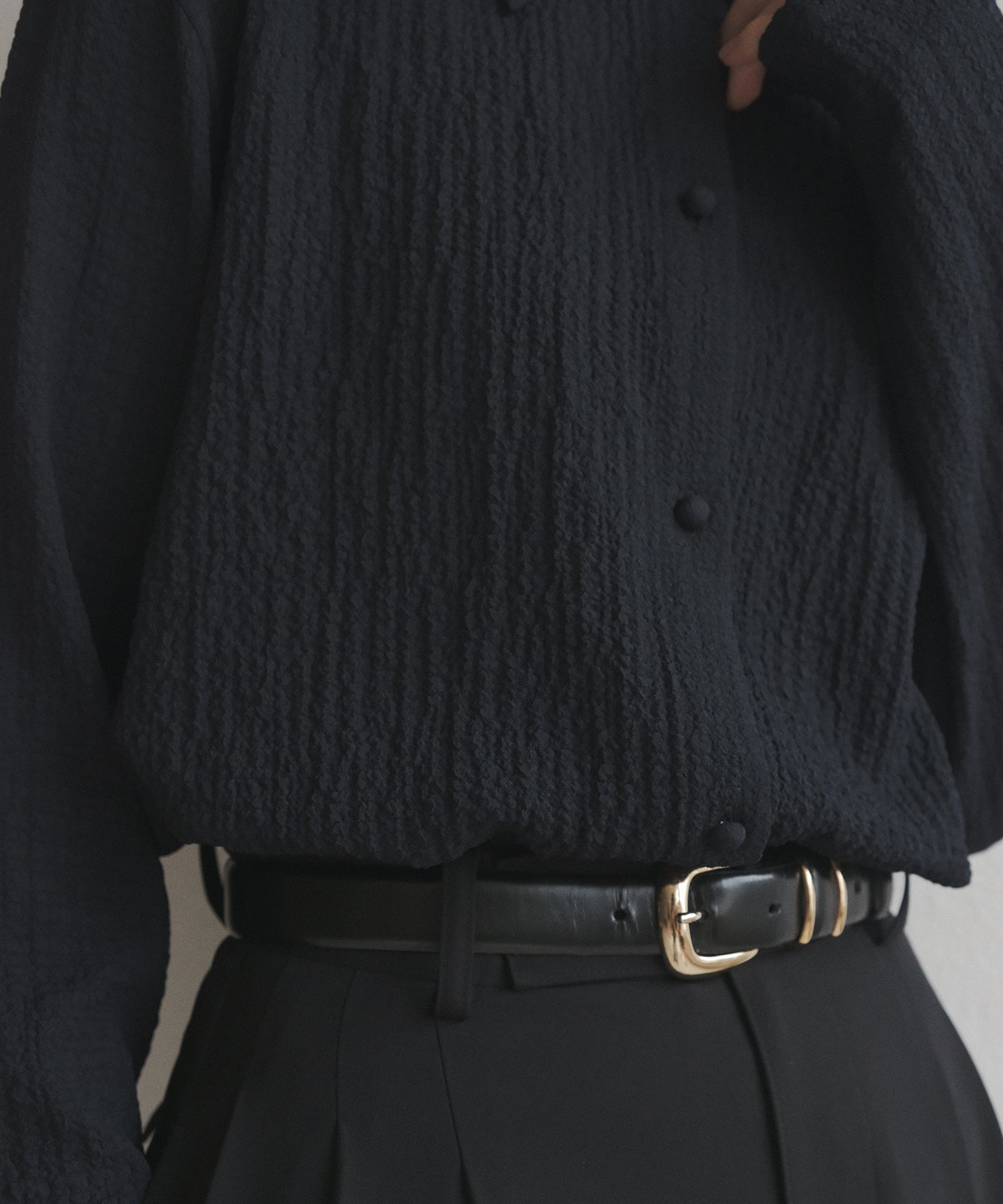 ≪在庫販売≫seersucker button blouse(シアサッカーボタンブラウス)≪2023年9月29日15:00販売開始≫