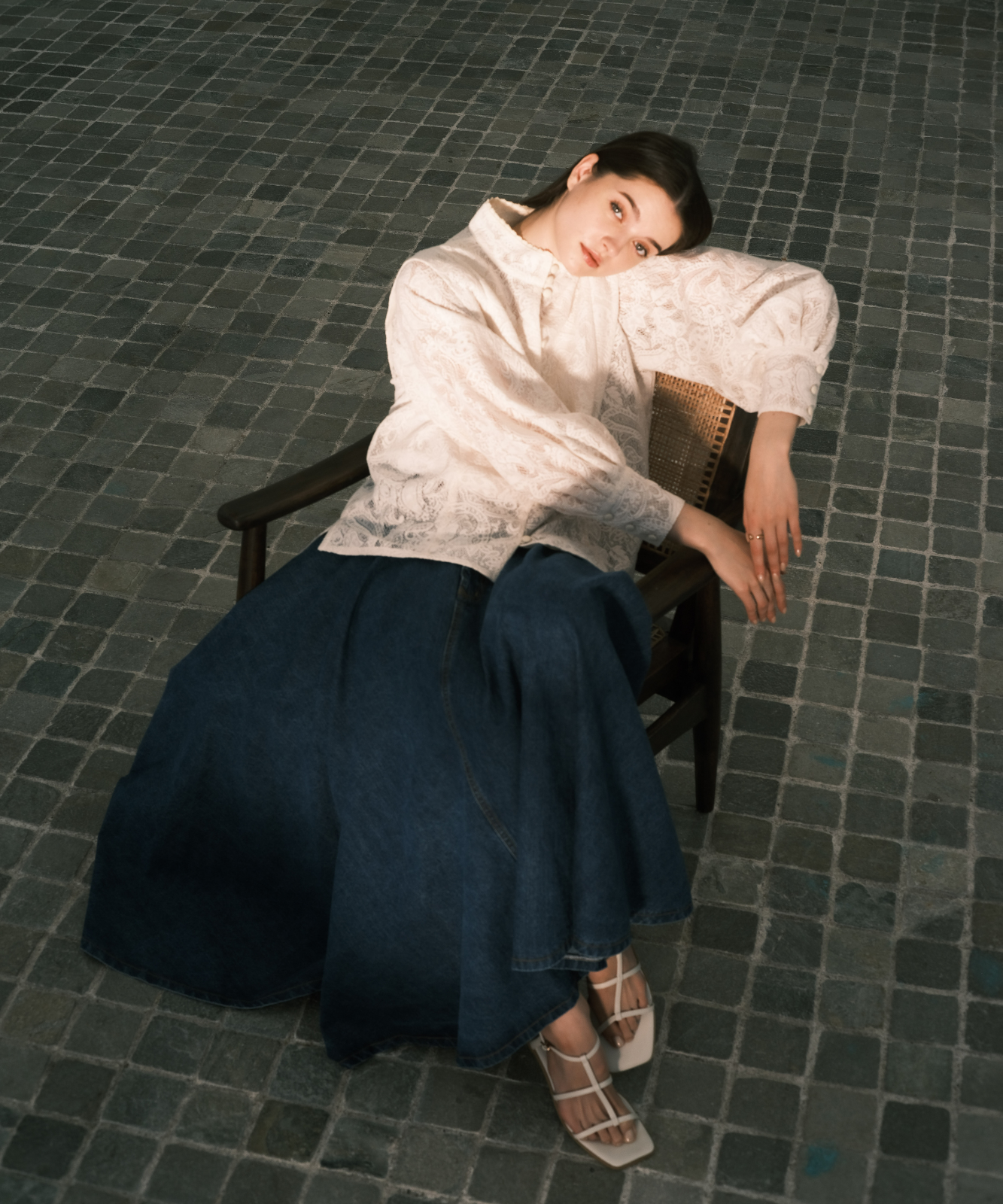 ≪通常販売≫front tuck lace blouse(フロントタックレースブラウス)