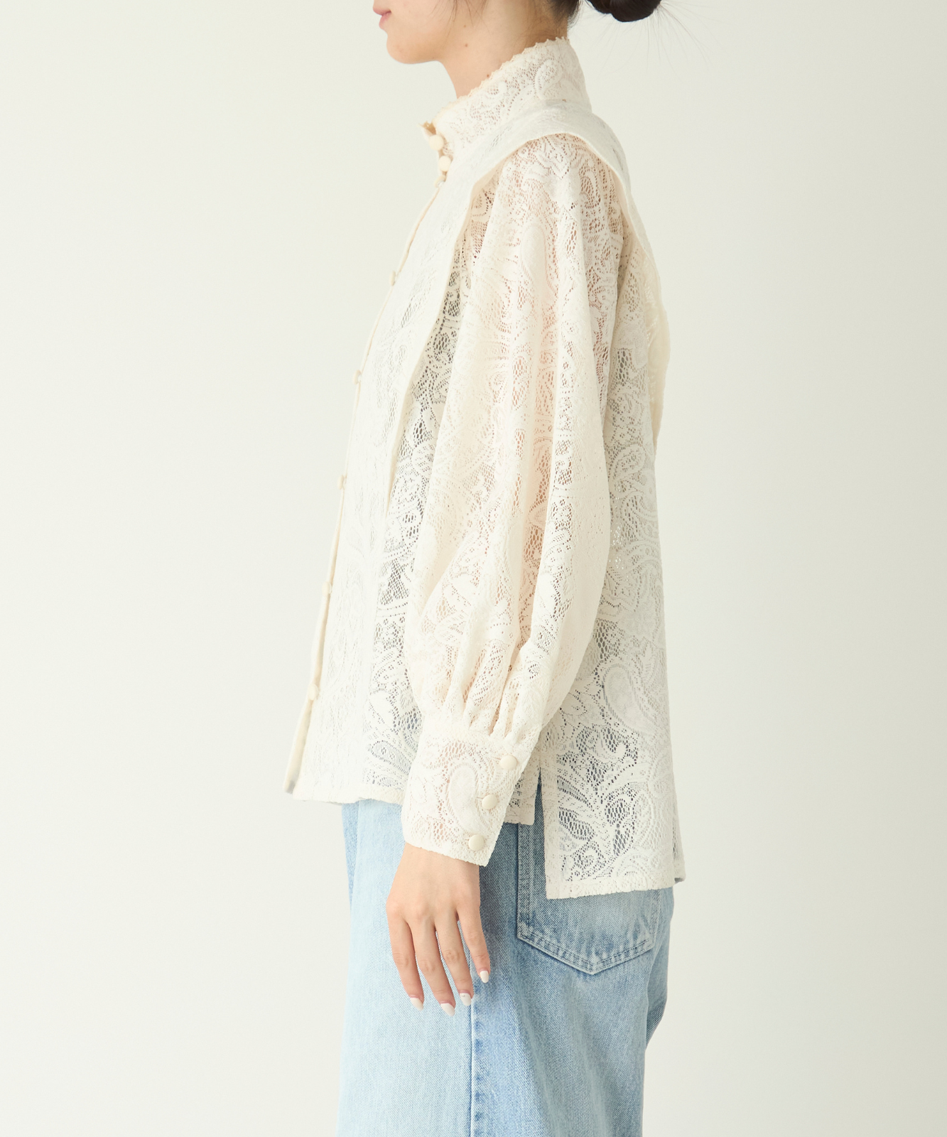 ≪通常販売≫front tuck lace blouse(フロントタックレースブラウス)