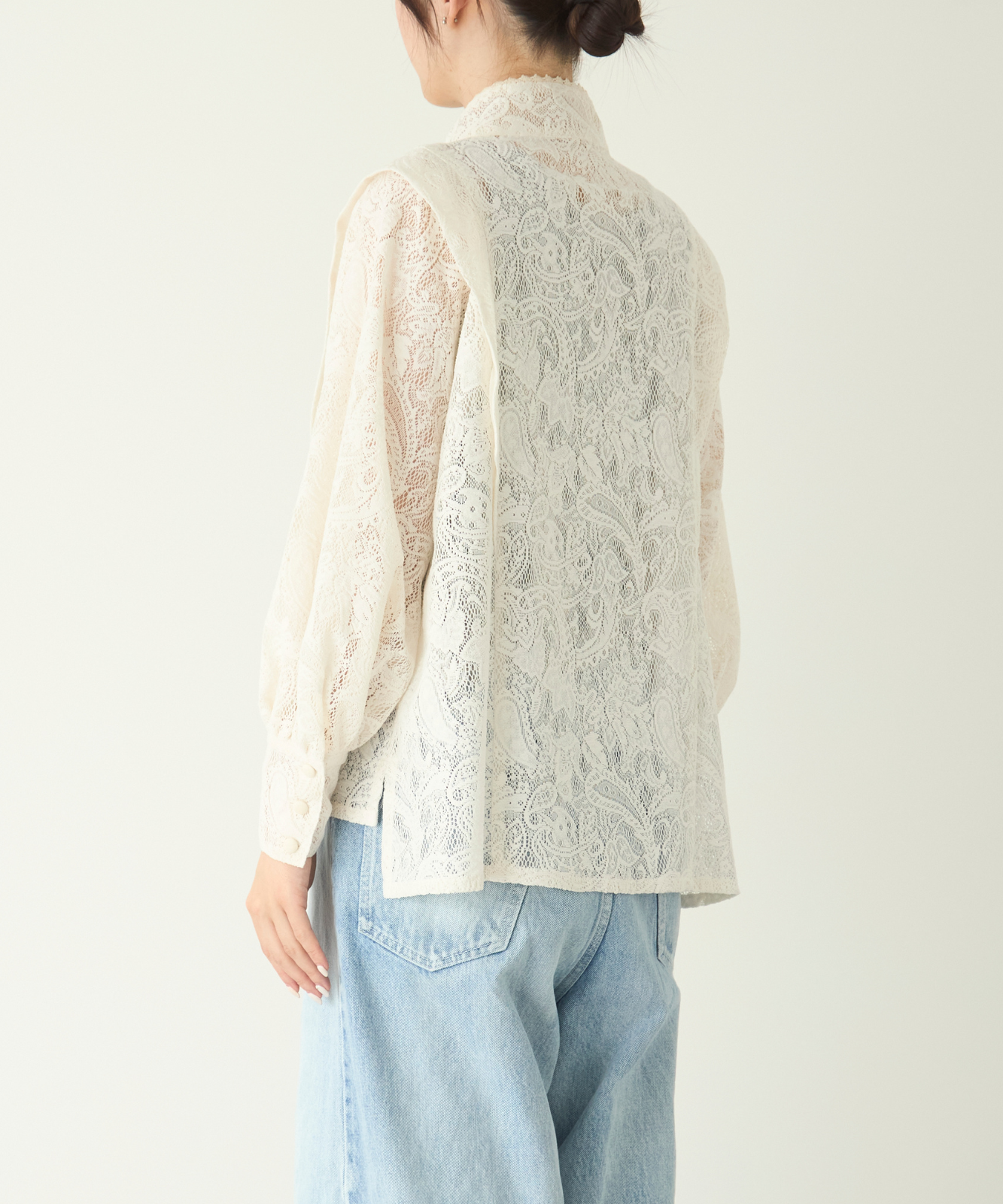 ≪通常販売≫front tuck lace blouse(フロントタックレースブラウス)