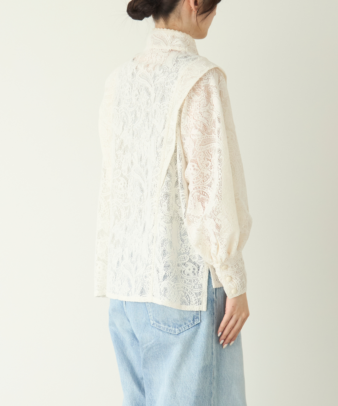 ≪通常販売≫front tuck lace blouse(フロントタックレースブラウス)