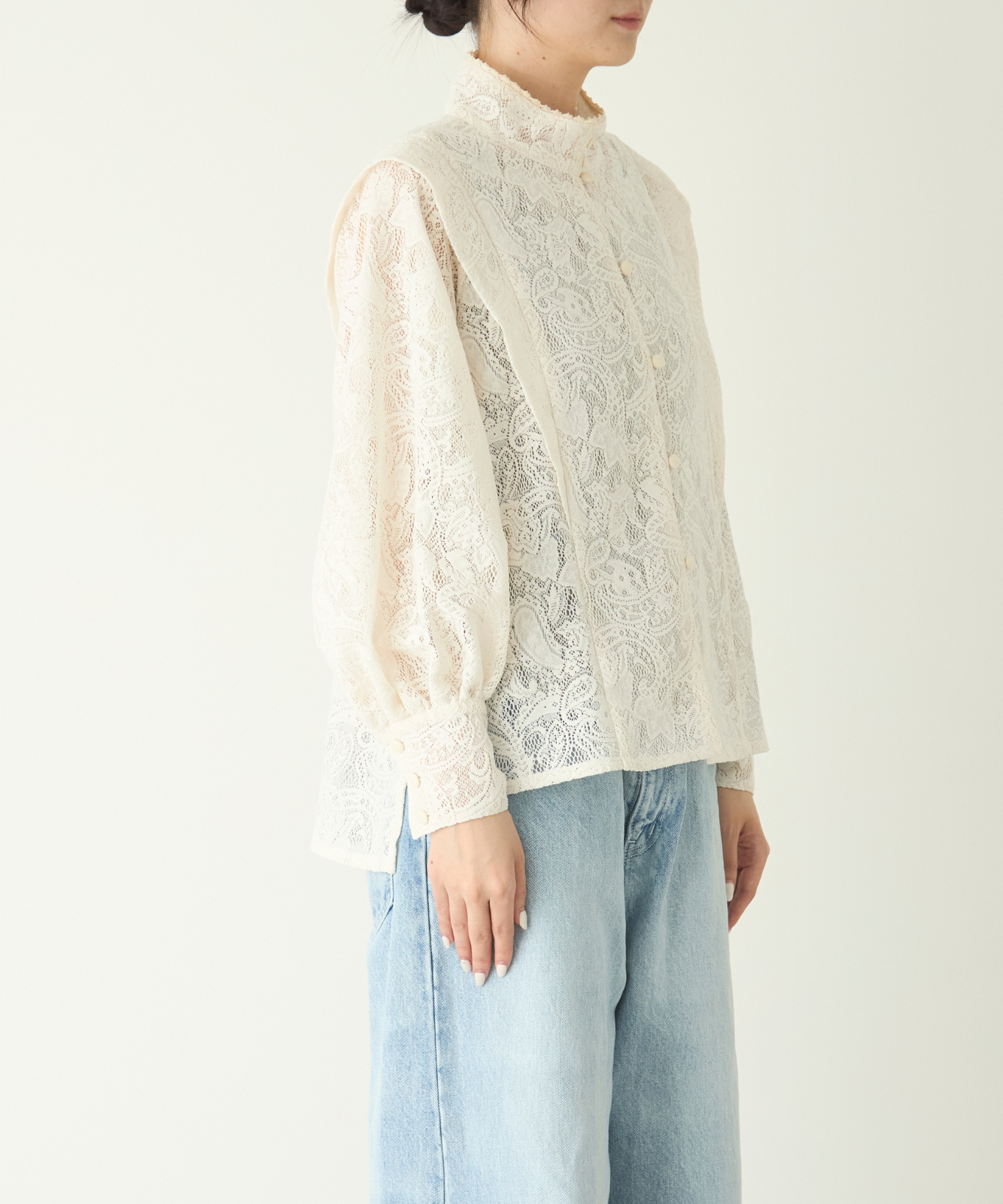 ≪通常販売≫front tuck lace blouse(フロントタックレースブラウス)