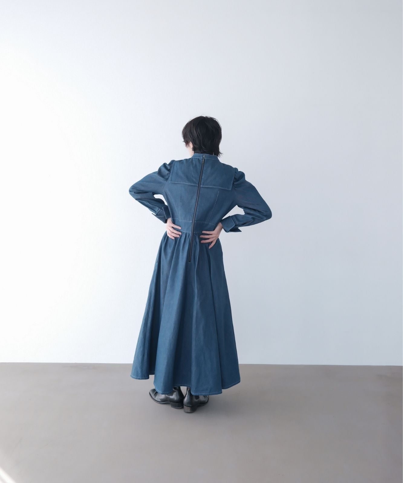 ≪予約販売≫princess gather denim classical dress(プリンセスギャザーデニムクラシカルドレス)≪2023年11月20日15:00販売開始≫≪2024年1月下旬以降発送予定≫