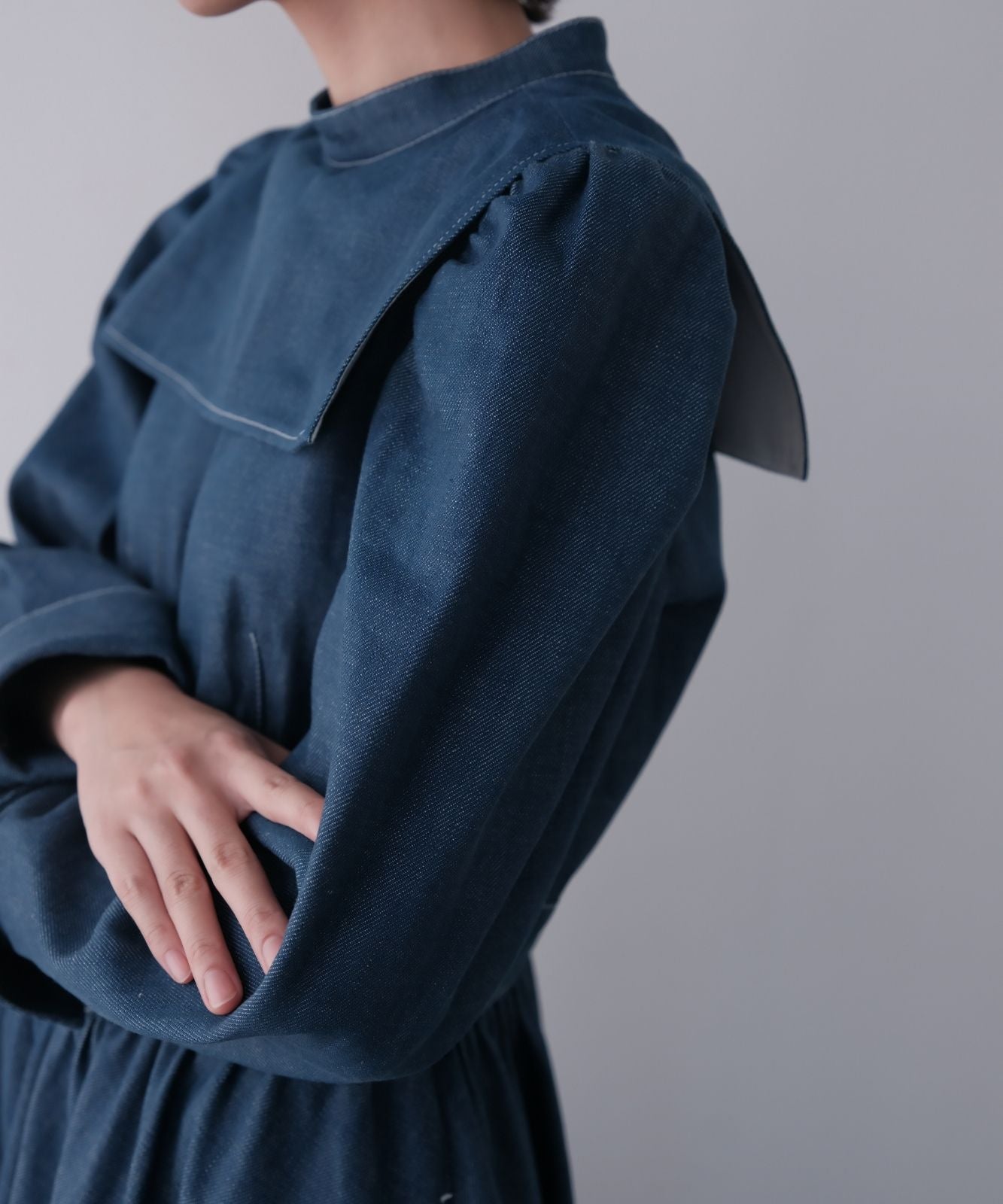 ≪予約販売≫princess gather denim classical dress(プリンセスギャザーデニムクラシカルドレス)≪2023年11月20日15:00販売開始≫≪2024年1月下旬以降発送予定≫