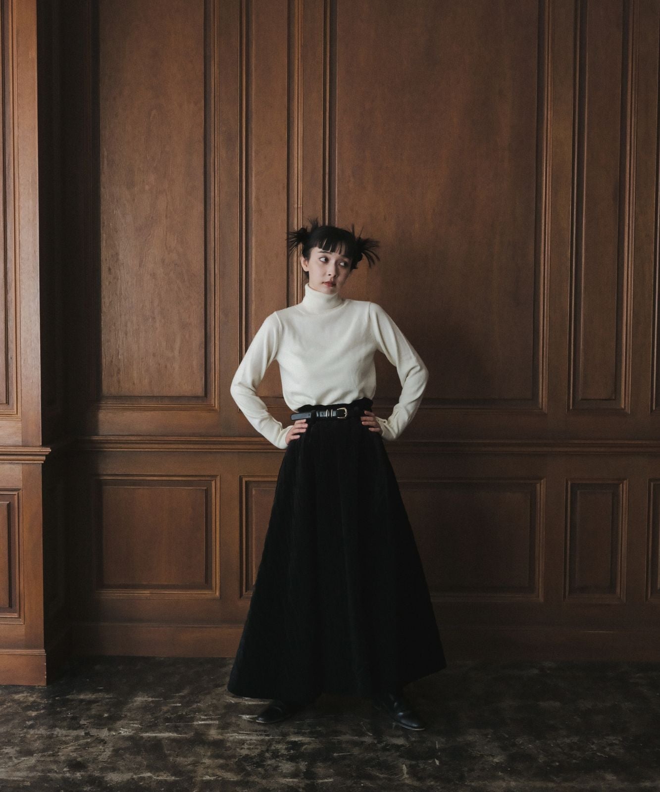 ≪通常販売≫velvet quilting super flare skirt (ベルベットキルティングスーパーフレアスカート)