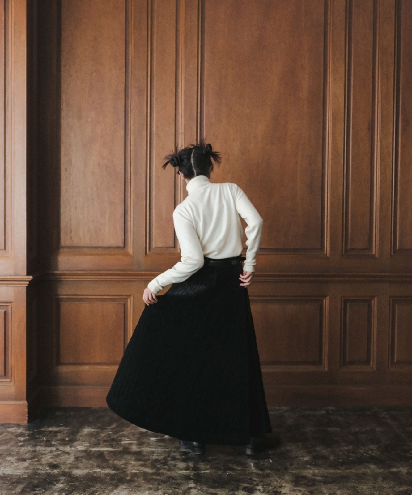 ≪通常販売≫velvet quilting super flare skirt (ベルベットキルティングスーパーフレアスカート)
