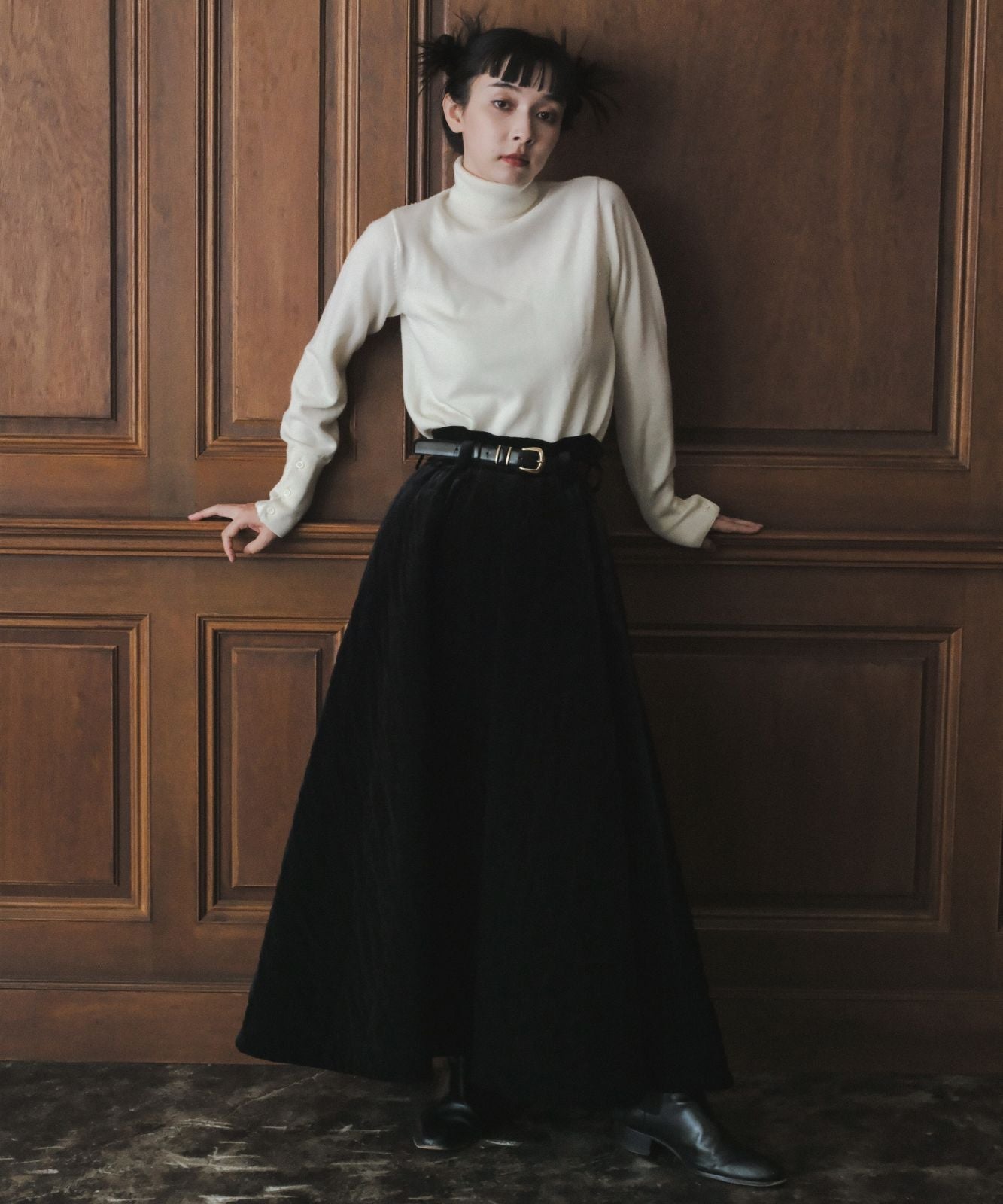 ≪通常販売≫velvet quilting super flare skirt (ベルベットキルティングスーパーフレアスカート)