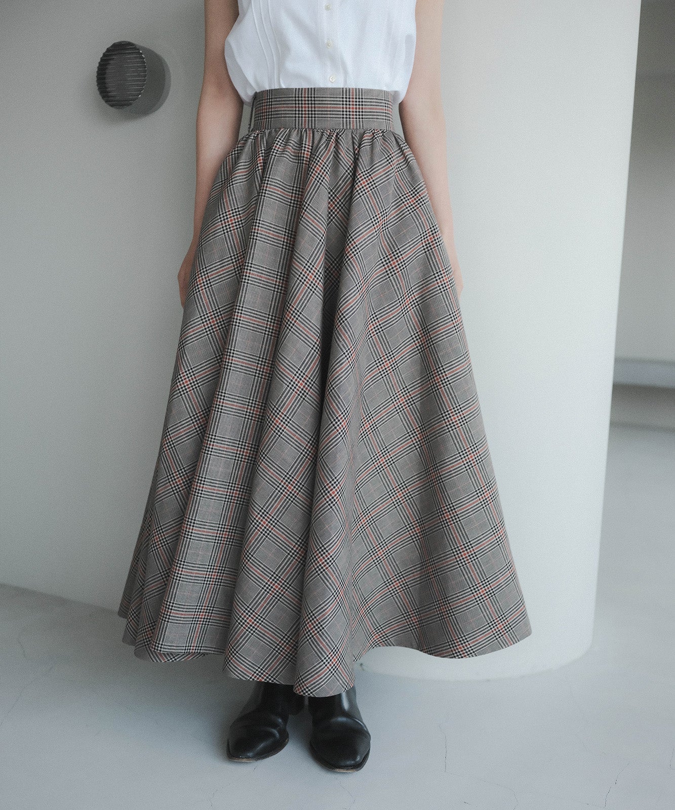 ≪予約販売≫gather flare check skirt(ギャザーフレアチェックスカート)≪2023年5月19日13:00販売開始≫≪2023年7月下旬発送予定≫