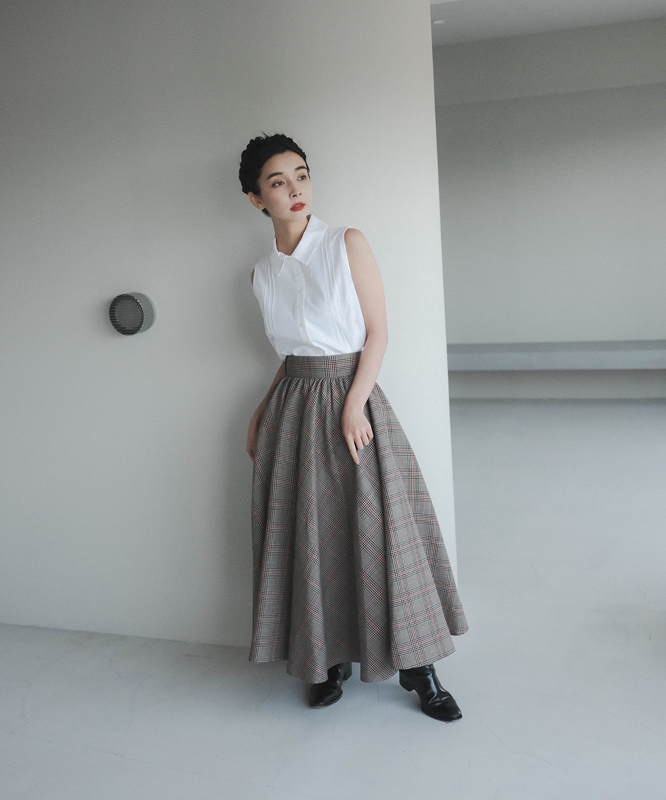 ≪予約販売≫gather flare check skirt(ギャザーフレアチェックスカート)≪2023年5月19日13:00販売開始≫≪2023年7月下旬発送予定≫