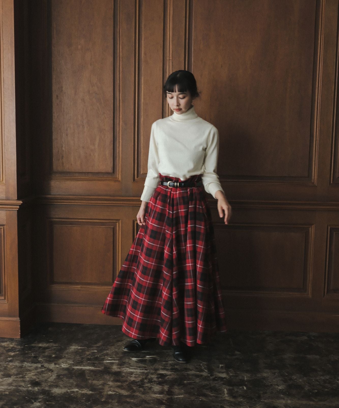 ≪予約販売≫tartan check super flare skirt（タータンチェック