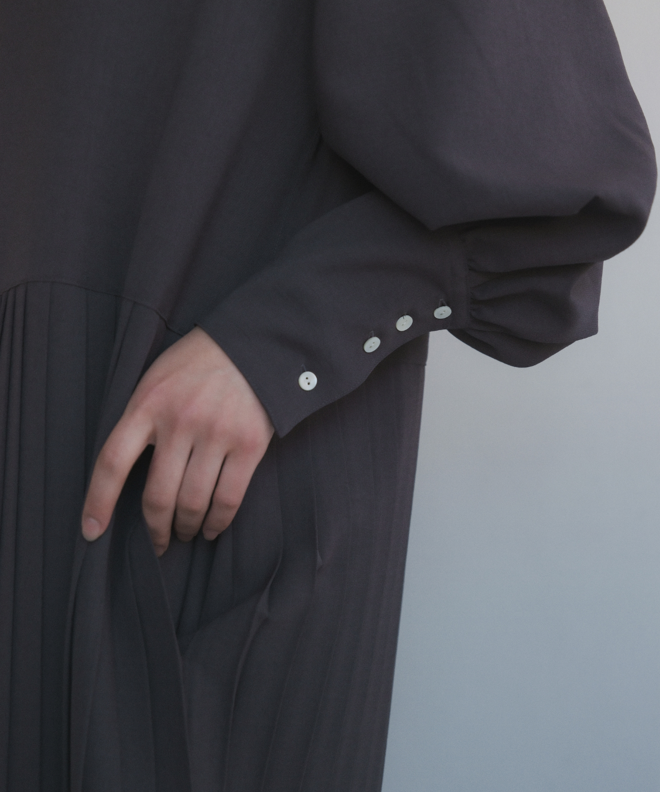 ≪予約販売≫ highneck toro pleats onepiece(ハイネックトロプリーツワンピース)≪2023年11月13日15:00販売開始≫≪2024年2月上旬以降発送予定≫