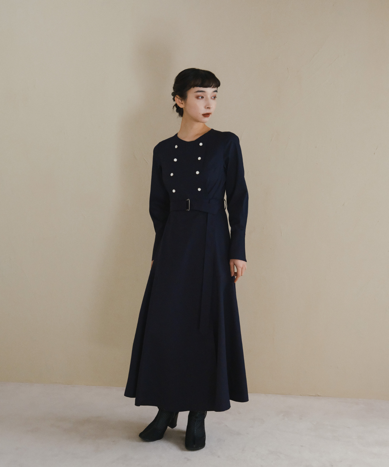 ≪予約販売≫classic button double breasted  onepiece（クラシックボタンダブルブレストワンピース）≪2023年12月25日15:00販売開始≫≪2024年3月上旬以降発送予定≫