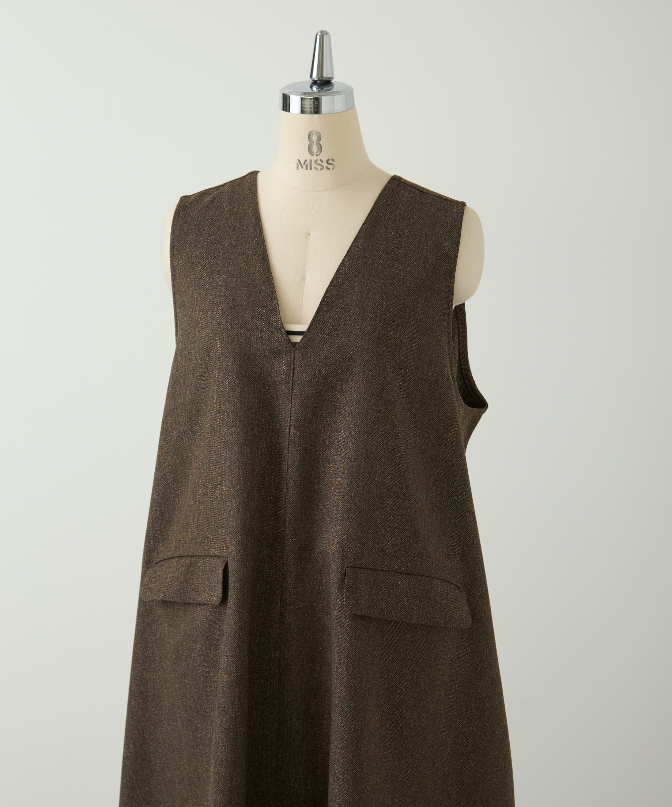 ≪通常販売≫Vneck tweed jumper skirt(Vネックツイードジャンパースカート)