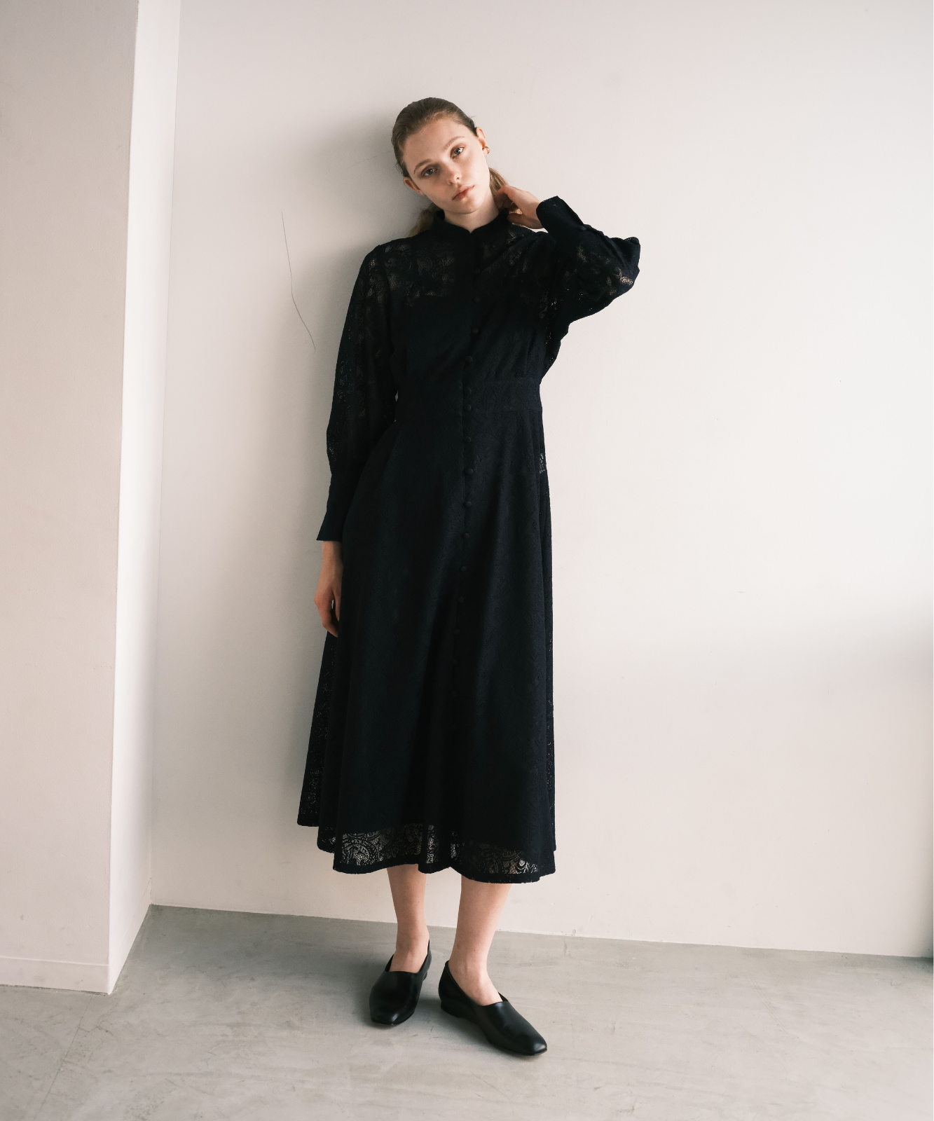 ≪通常販売≫stand collar lace dress(スタンドカラーレースドレス)
