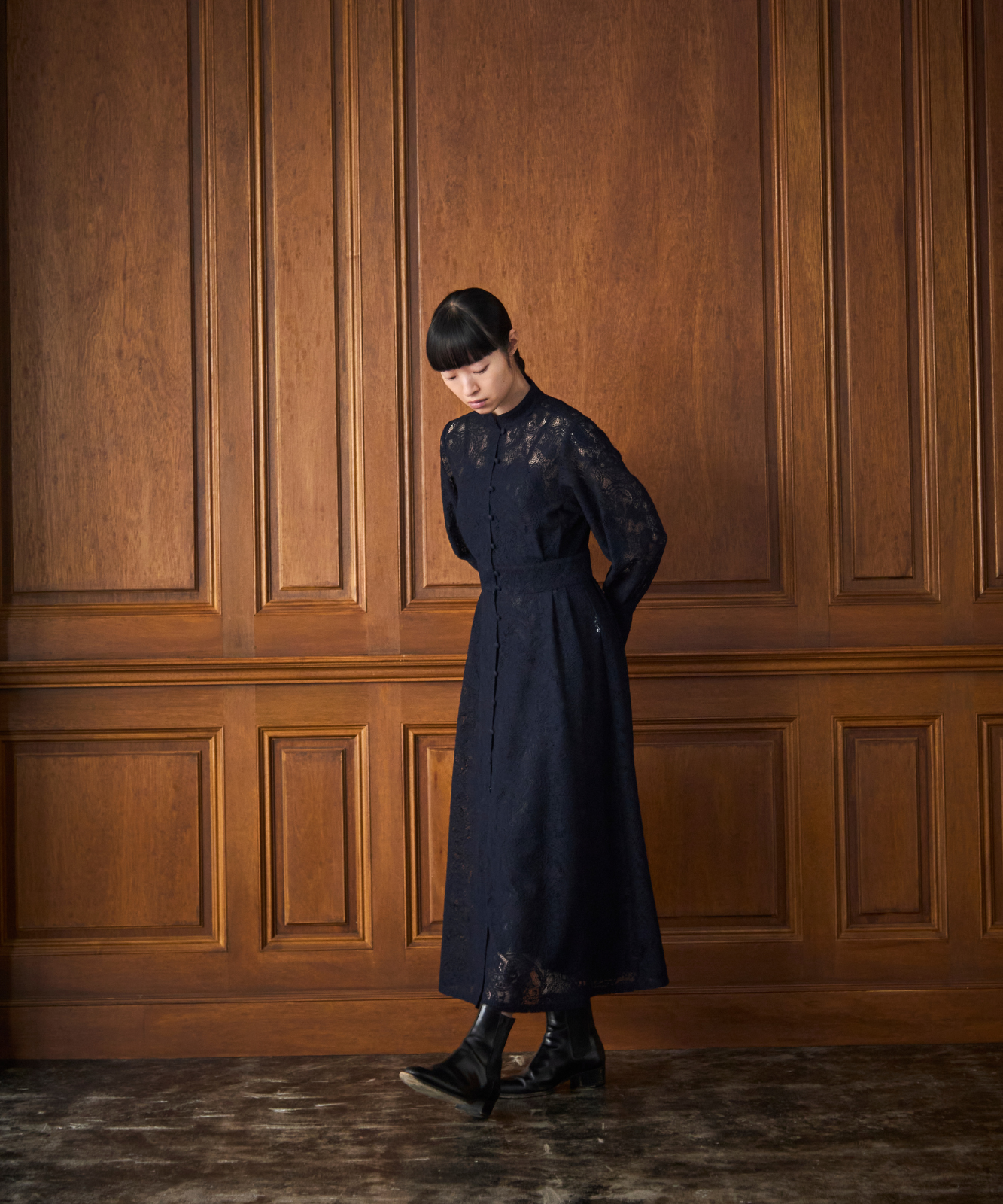 ≪通常販売≫stand collar lace dress(スタンドカラーレースドレス)