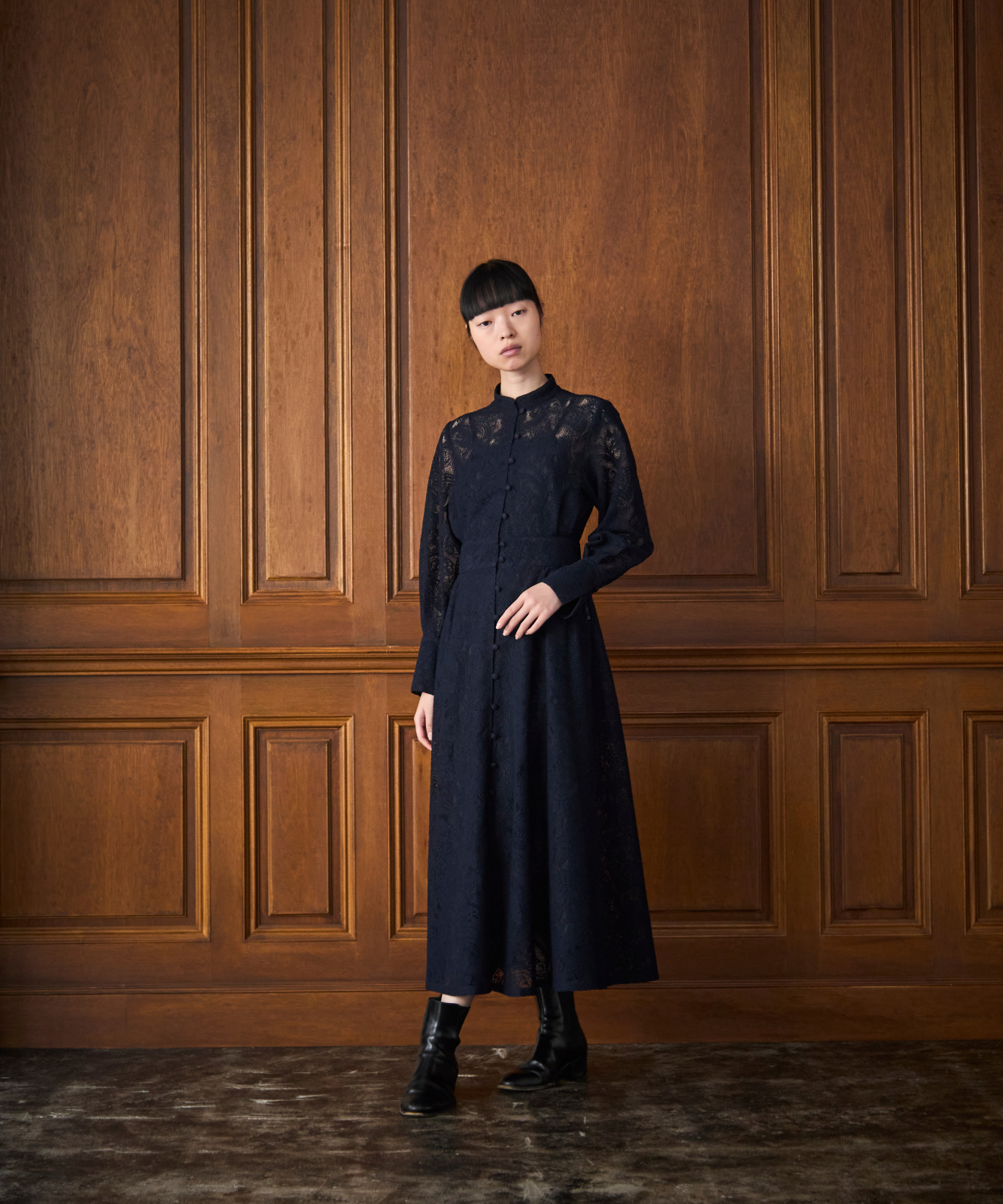 ≪通常販売≫stand collar lace dress(スタンドカラーレースドレス)
