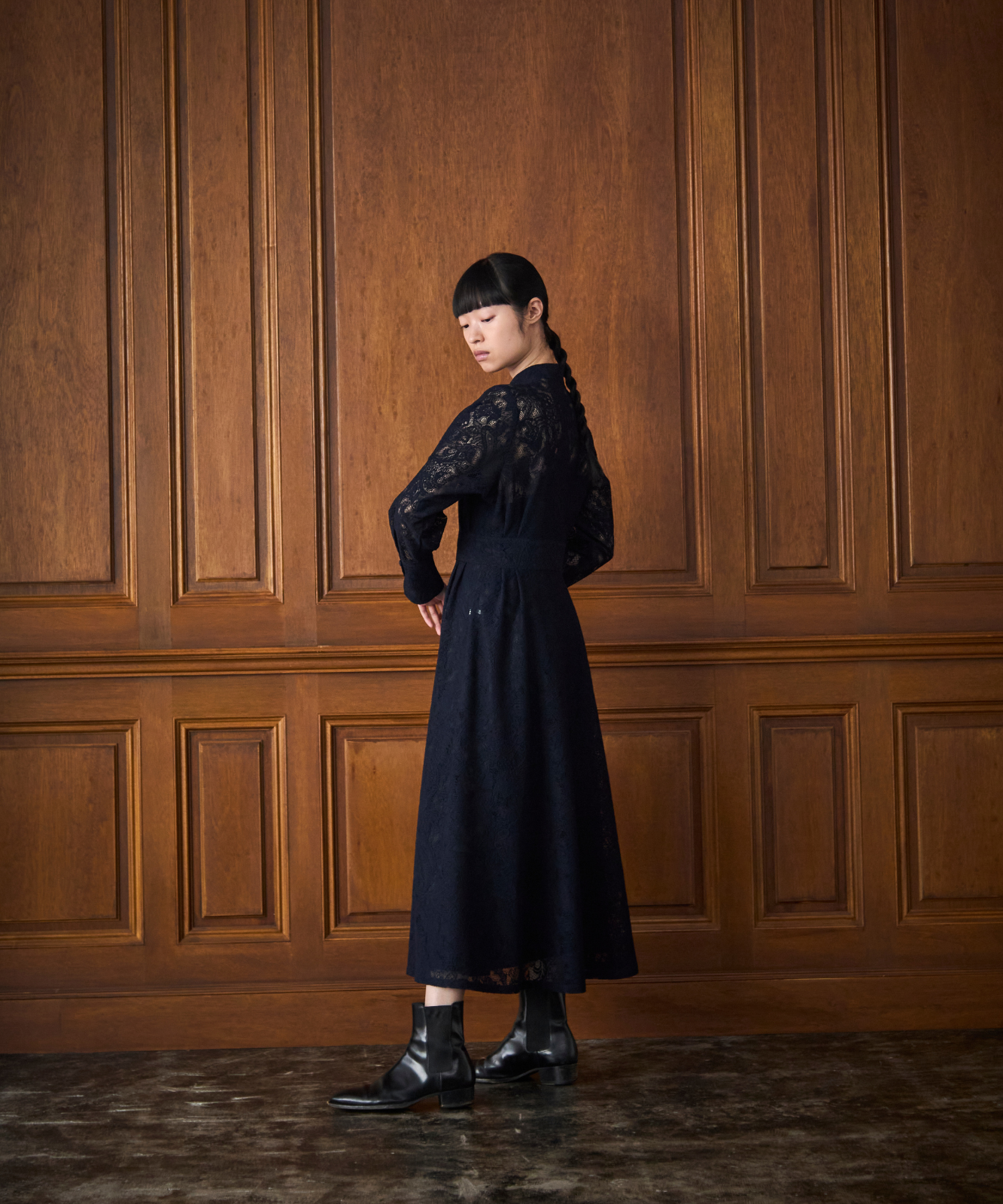 ≪通常販売≫stand collar lace dress(スタンドカラーレースドレス)