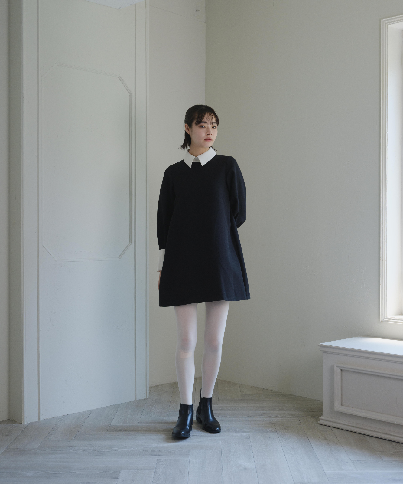 ≪通常販売≫【THE DRESS #60】bicolor mini dress(バイカラーミニドレス)