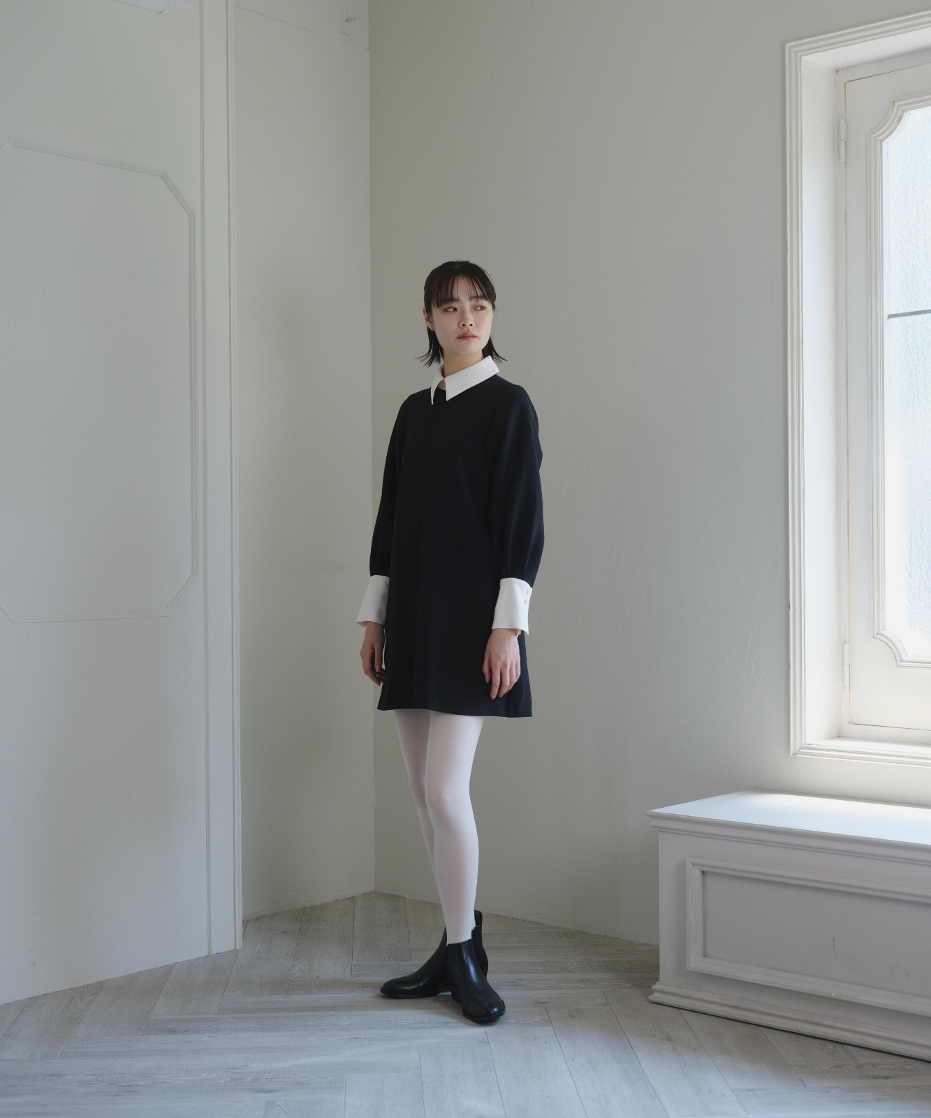 ≪通常販売≫【THE DRESS #60】bicolor mini dress(バイカラーミニドレス)
