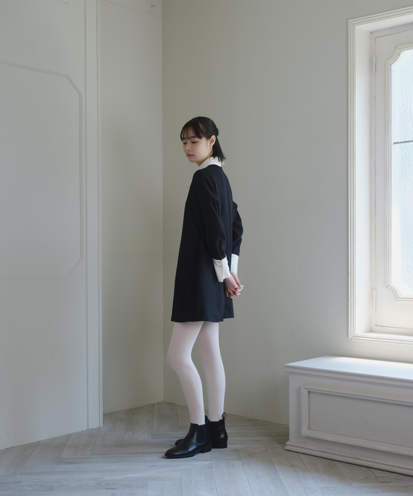 ≪通常販売≫【THE DRESS #60】bicolor mini dress(バイカラーミニドレス)