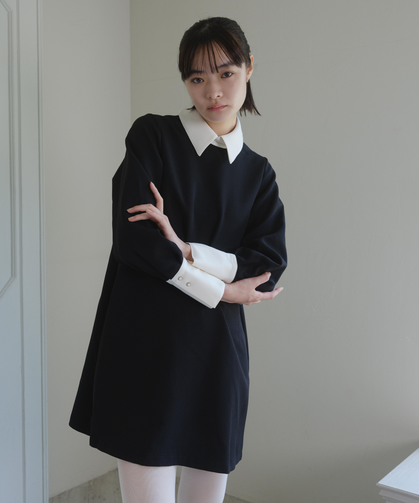 ≪通常販売≫【THE DRESS #60】bicolor mini dress(バイカラーミニドレス)