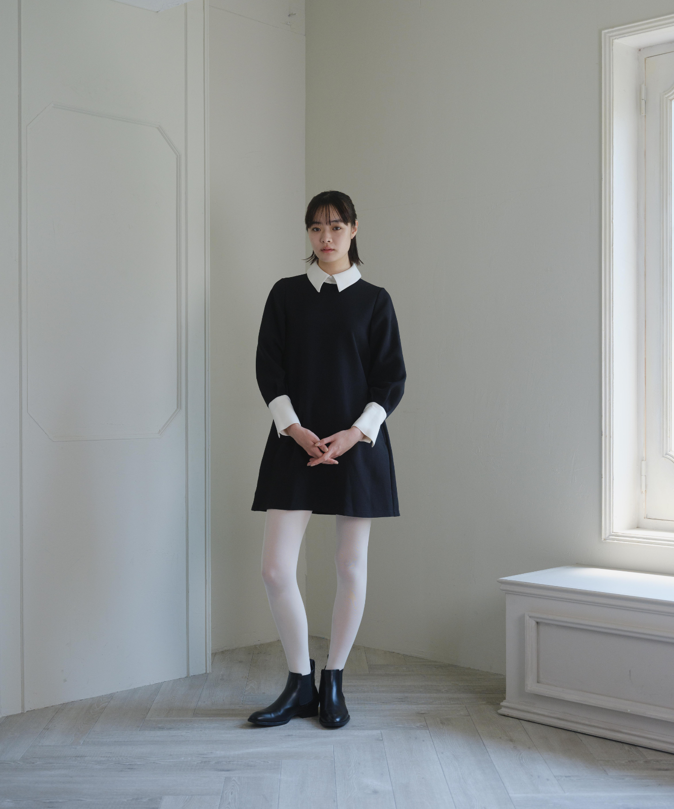 ≪通常販売≫【THE DRESS #60】bicolor mini dress(バイカラーミニドレス)