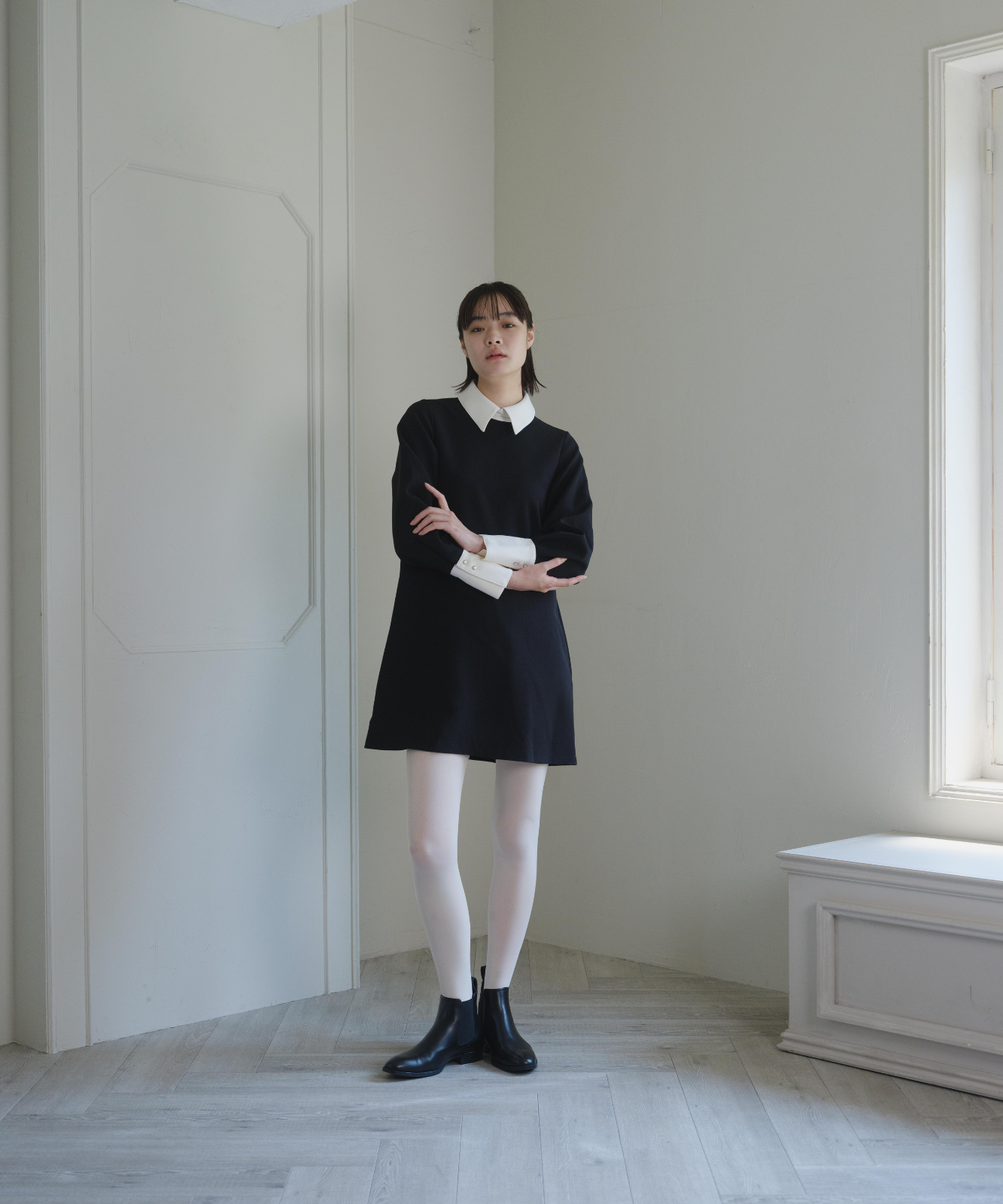 ≪通常販売≫【THE DRESS #60】bicolor mini dress(バイカラーミニ ≪通常販売≫【THE DRESS #60】bicolor mini dress(バイカラーミニ