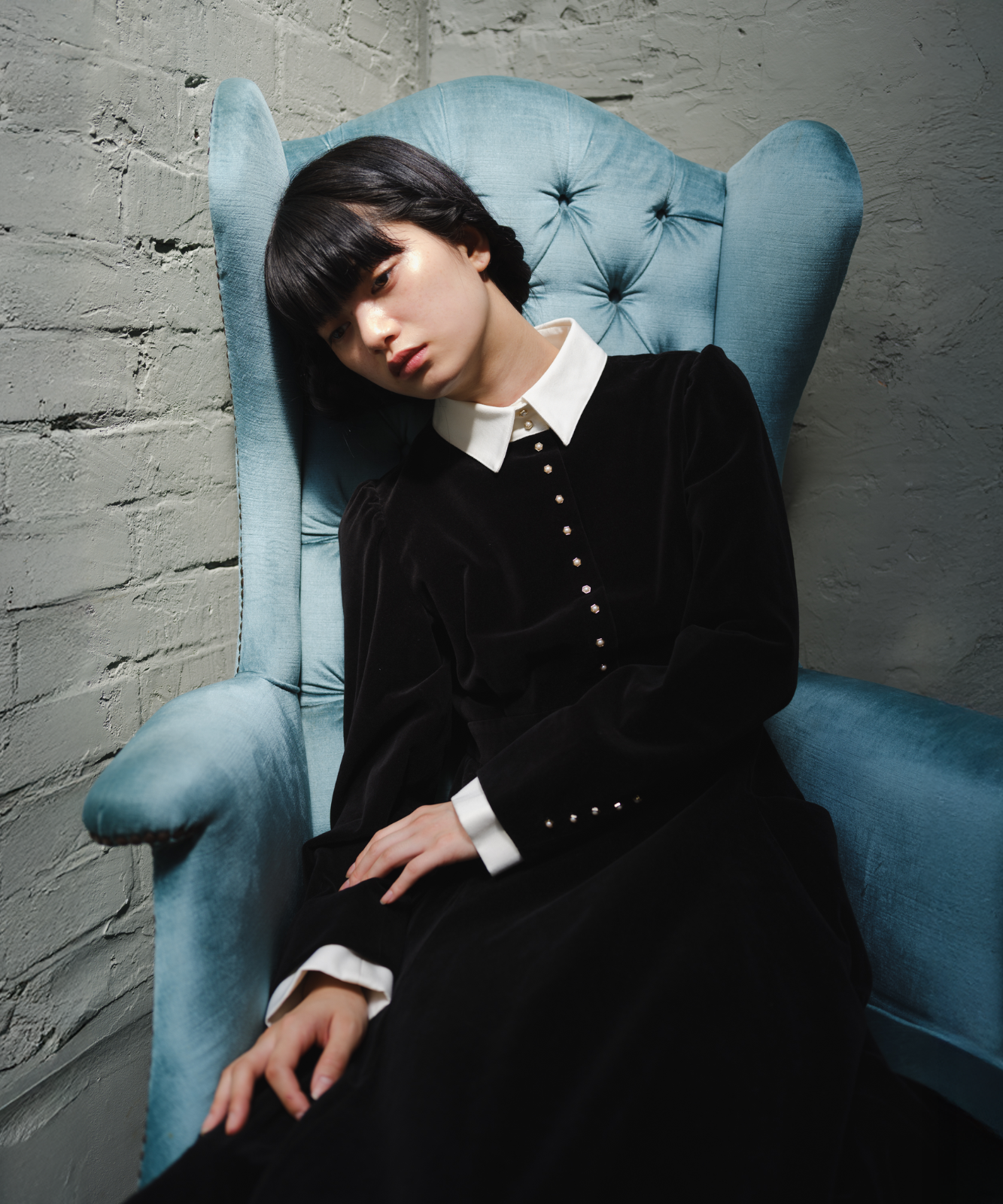 り*ご様 foufou ベル ≪通常販売≫bicolor velvet dress（バイカラーベルベットドレス