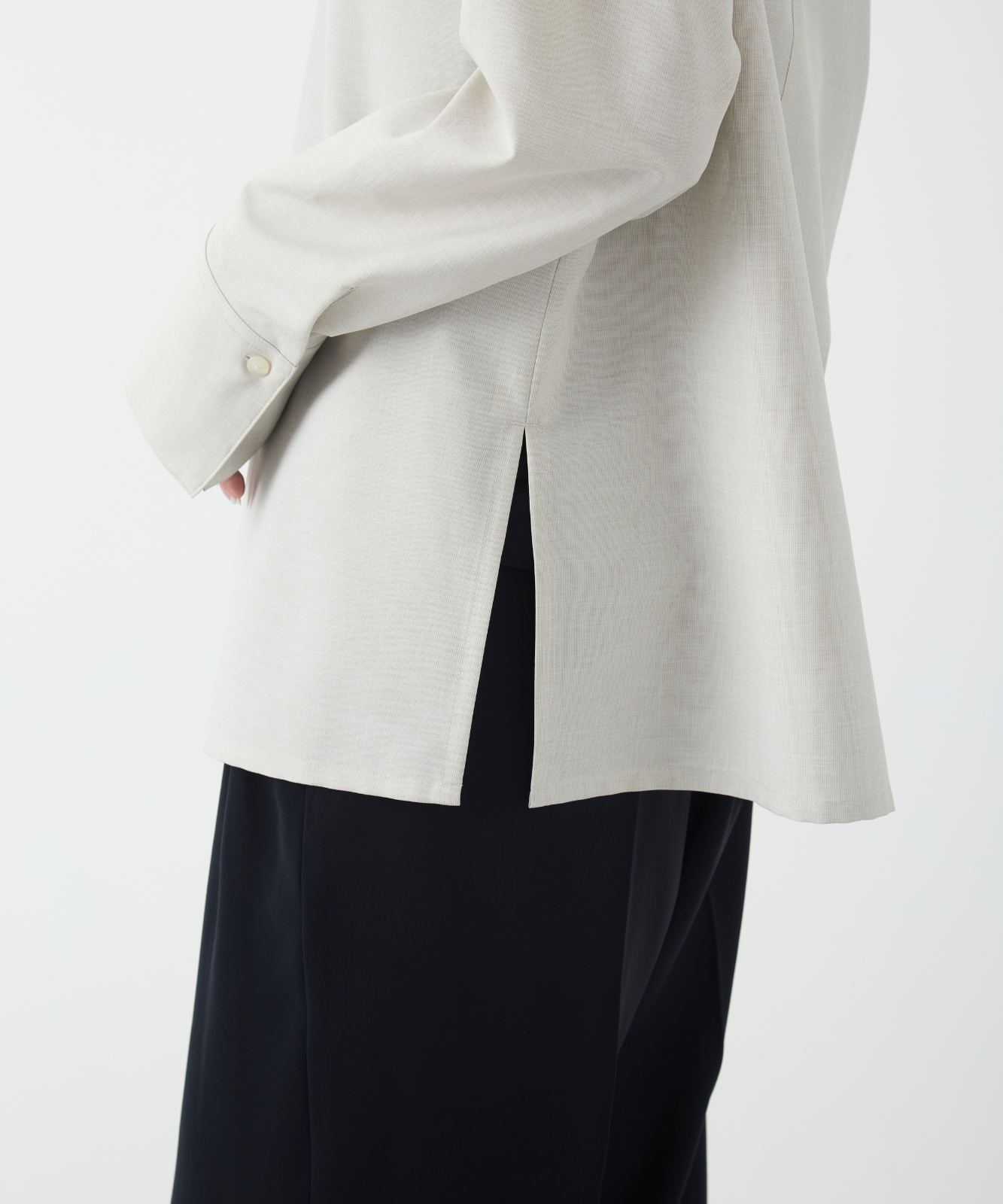 ≪通常販売≫shirtcollar easy long blouse(シャツカラーイージーロングブラウス)