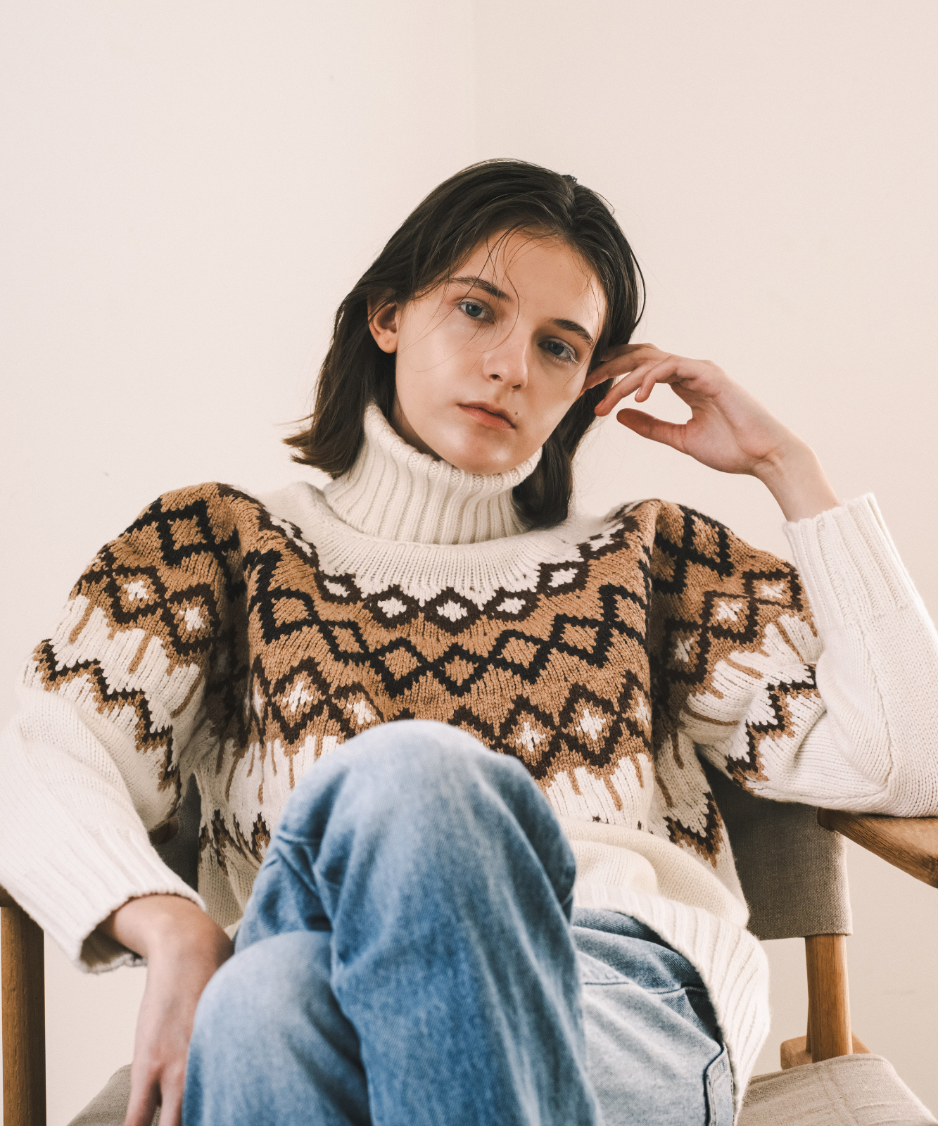 ≪通常販売≫nordic highneck sweater(ノルディックハイネックセーター)