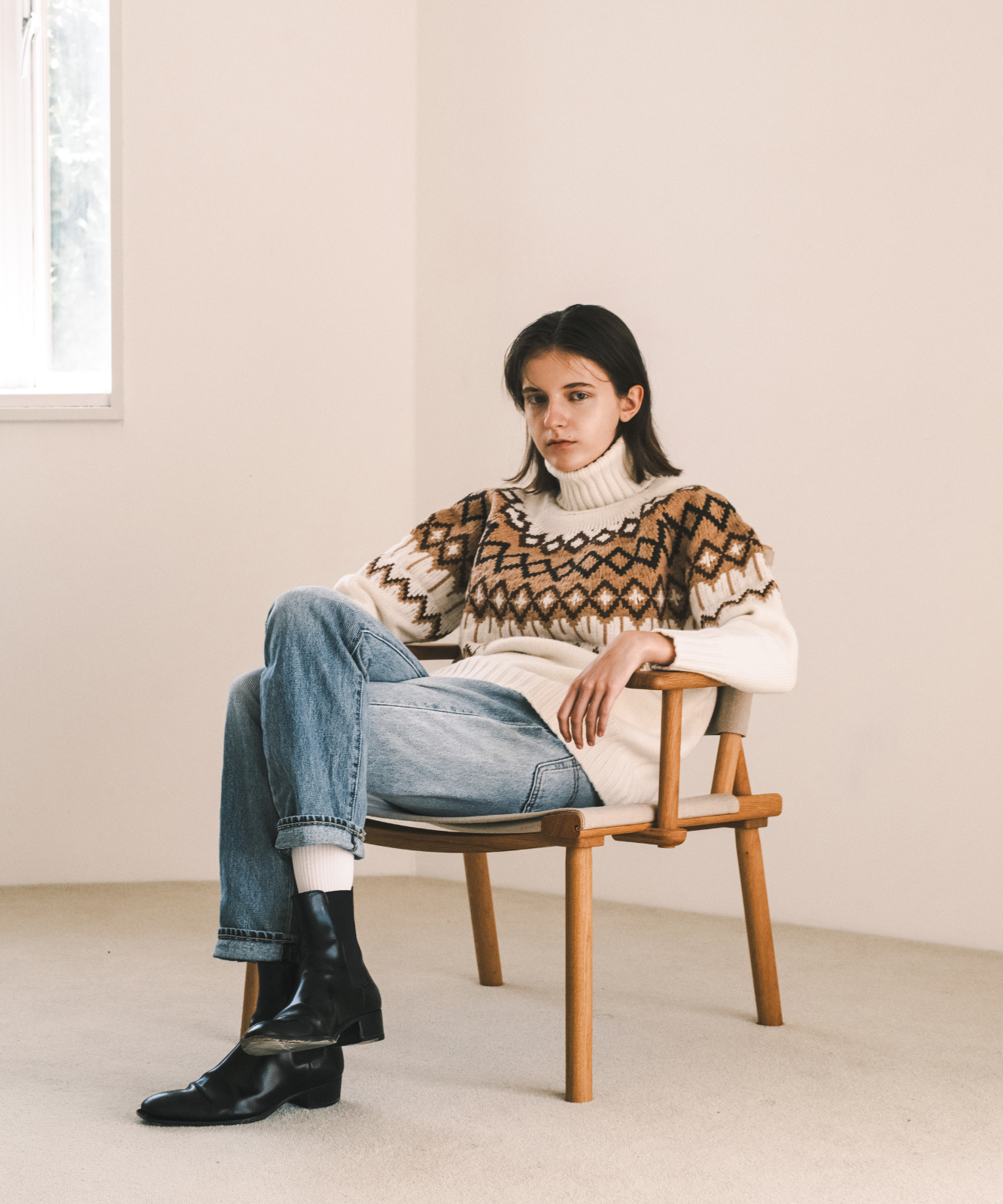 ≪通常販売≫nordic highneck sweater(ノルディックハイネックセーター)