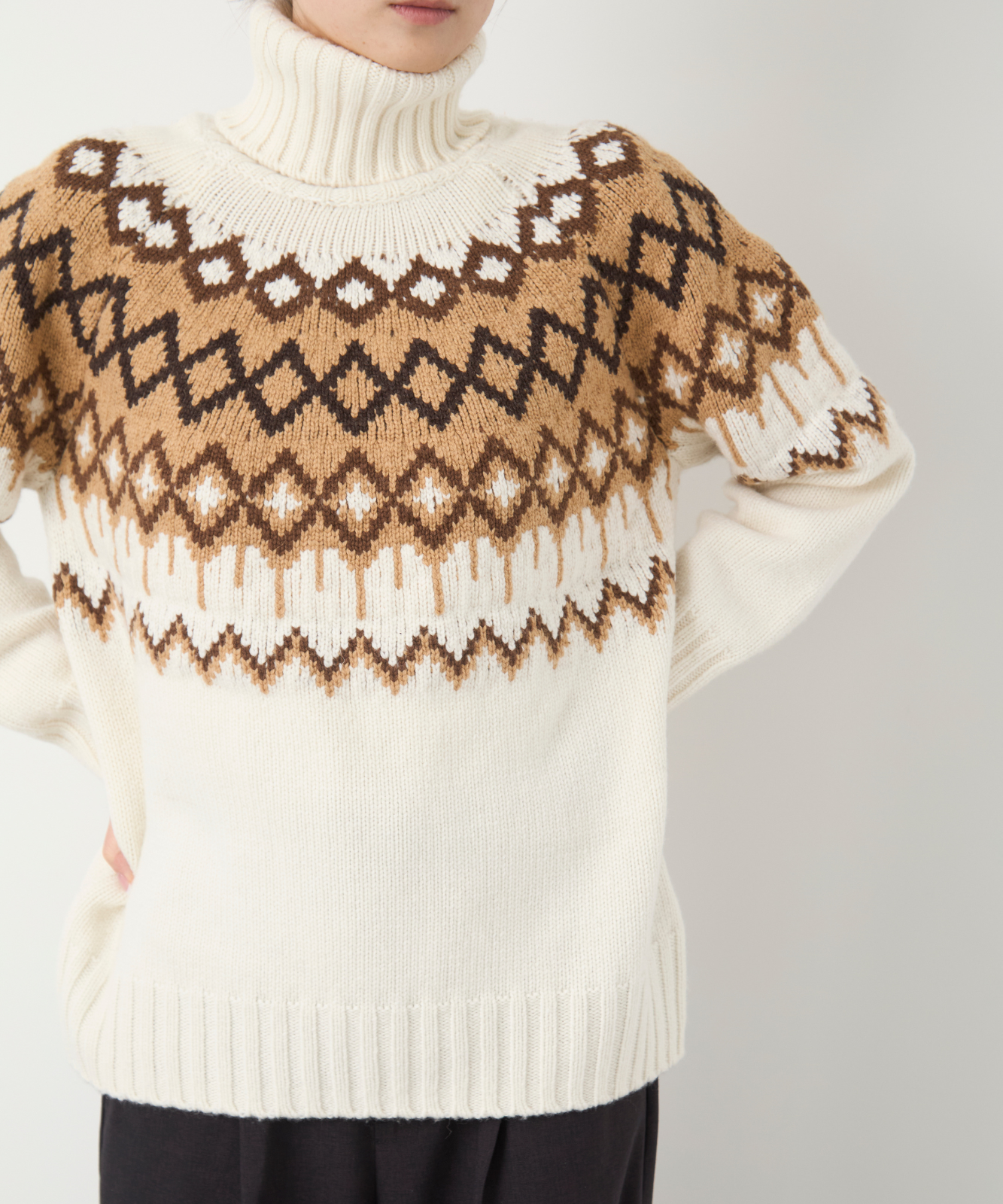 ≪通常販売≫nordic highneck sweater(ノルディックハイネックセーター)