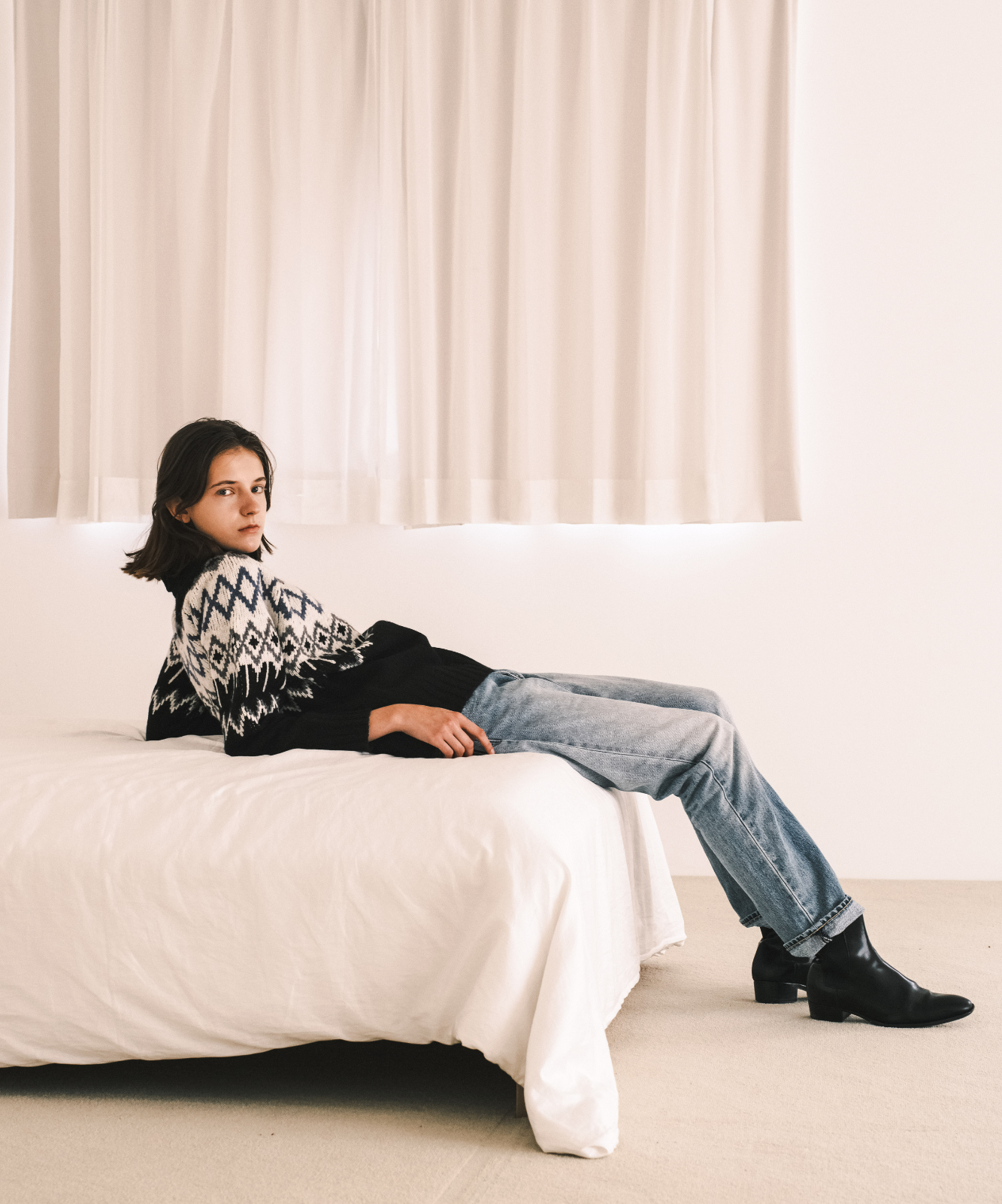≪通常販売≫nordic highneck sweater(ノルディックハイネックセーター)