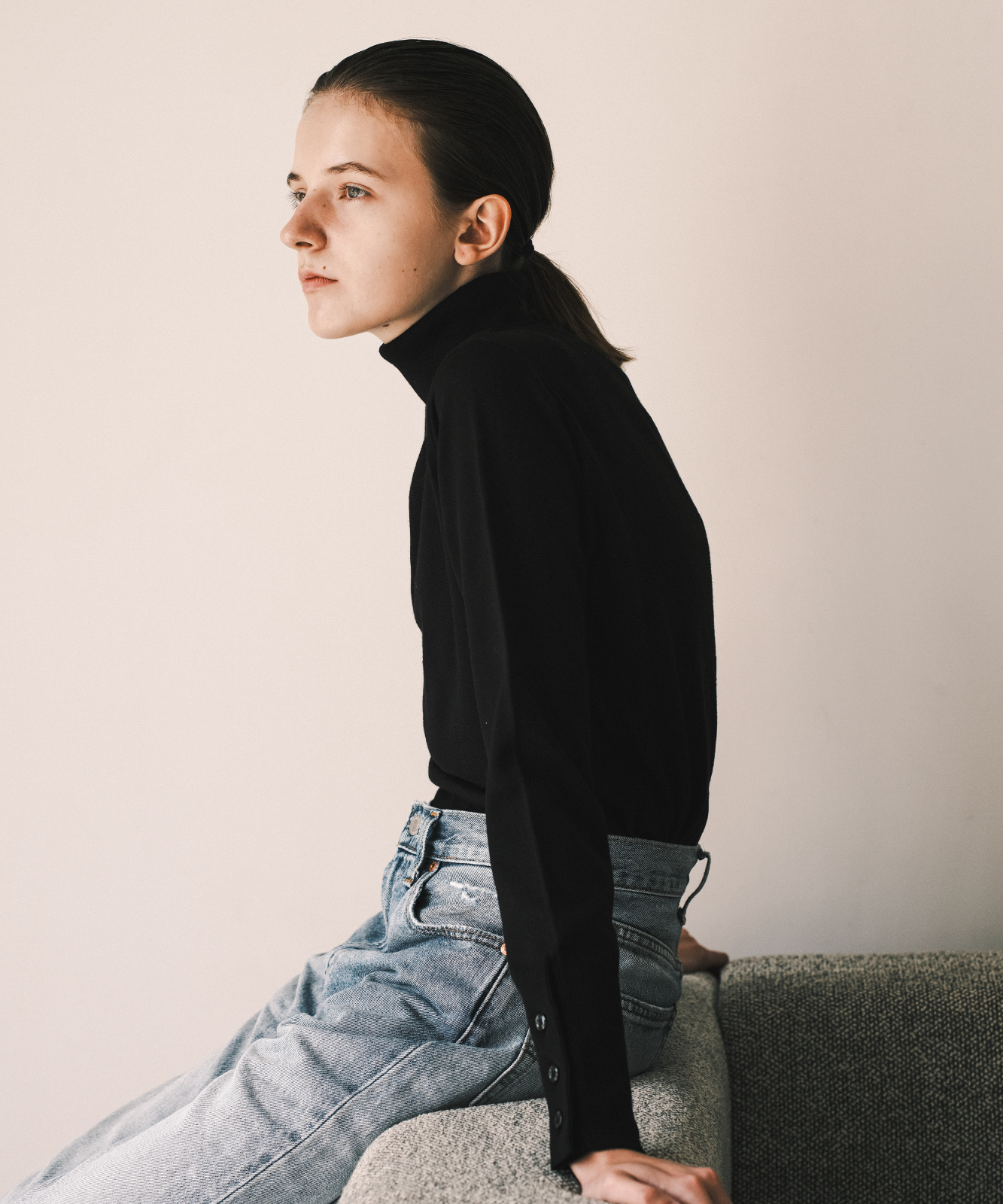 ≪通常販売≫silk wool turtleneck pullover(シルクウールタートルネックプルオーバー)