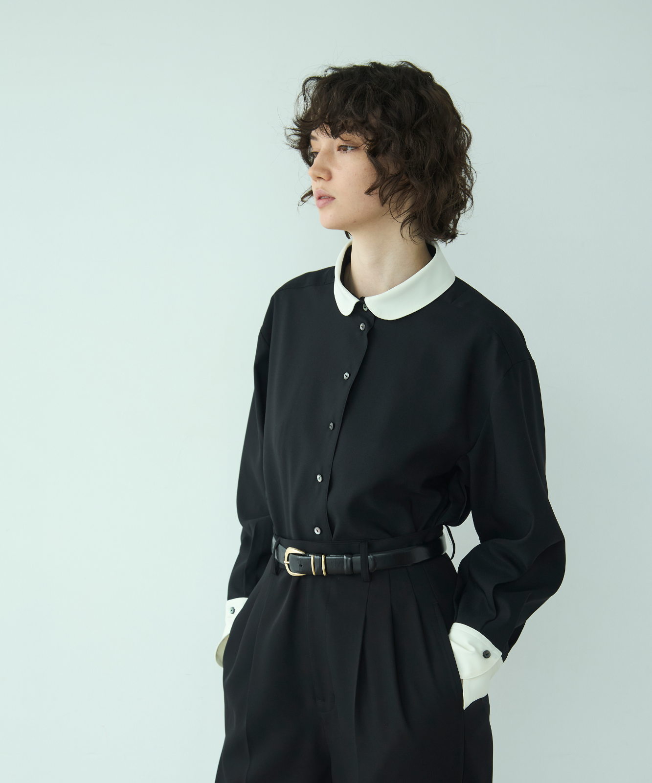 ≪通常販売≫round bicolor toro blouse(ラウンドバイカラートロブラウス)≪2025年9月3日15:00販売開始≫
