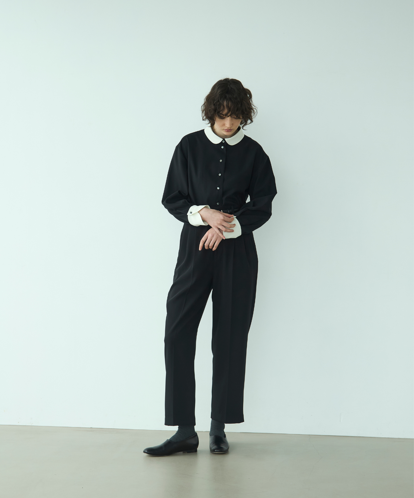 ≪通常販売≫round bicolor toro blouse(ラウンドバイカラートロブラウス)≪2025年9月3日15:00販売開始≫